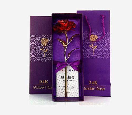 24K Artificial Golden Rose – Elegant Lasting Gift with Box - Image 3