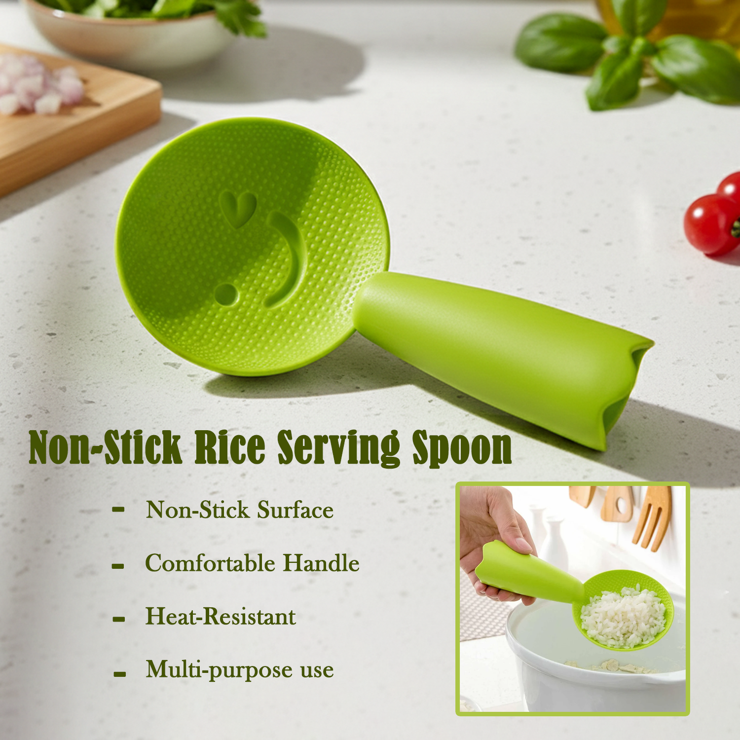 Non-Stick Rice Serving Spoon – Comfortable Grip & Heat-Resistant - Image 4