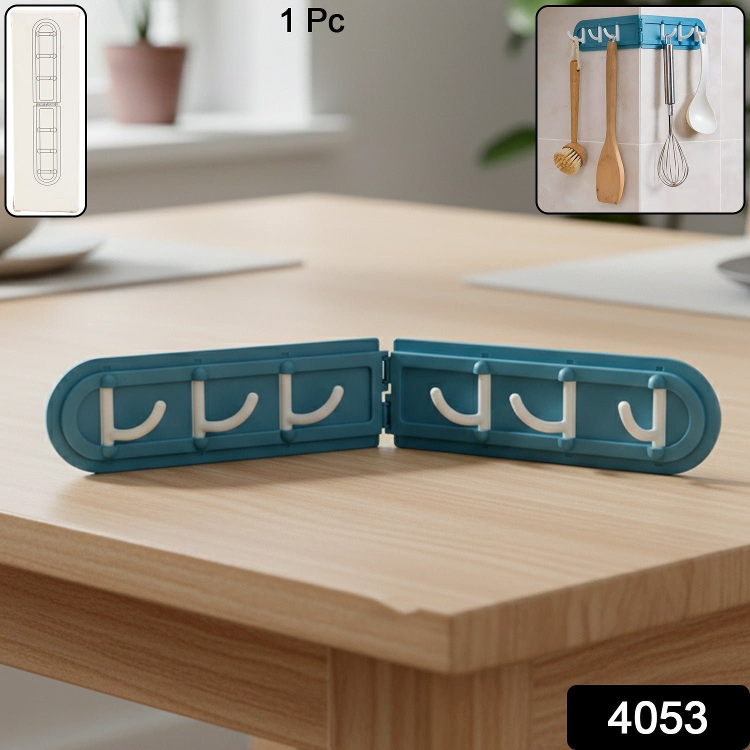 Foldable Rotating Wall-Mounted Hook Rack – Space-Saving Organizer - Image 2