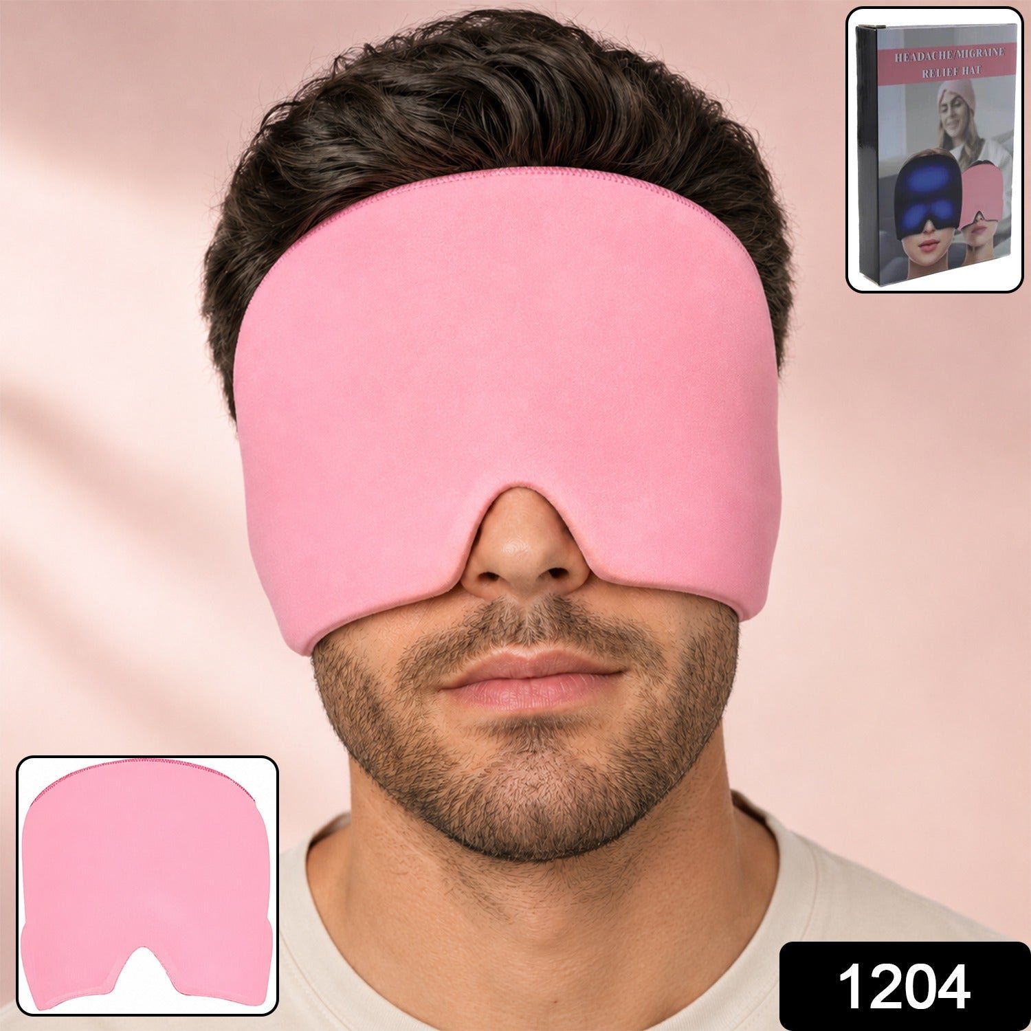 Men's Migraine Relief Cap 360 Degree Cooling Gel for Head Pain (1 Pc) - Image 2