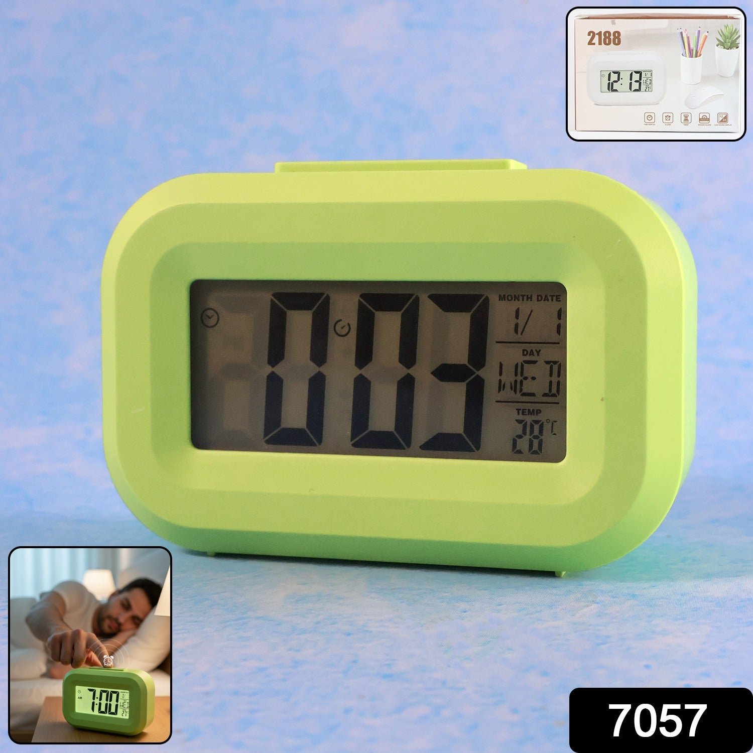 Digital Alarm Clock – Clear Display with Date & Temperature - Image 2
