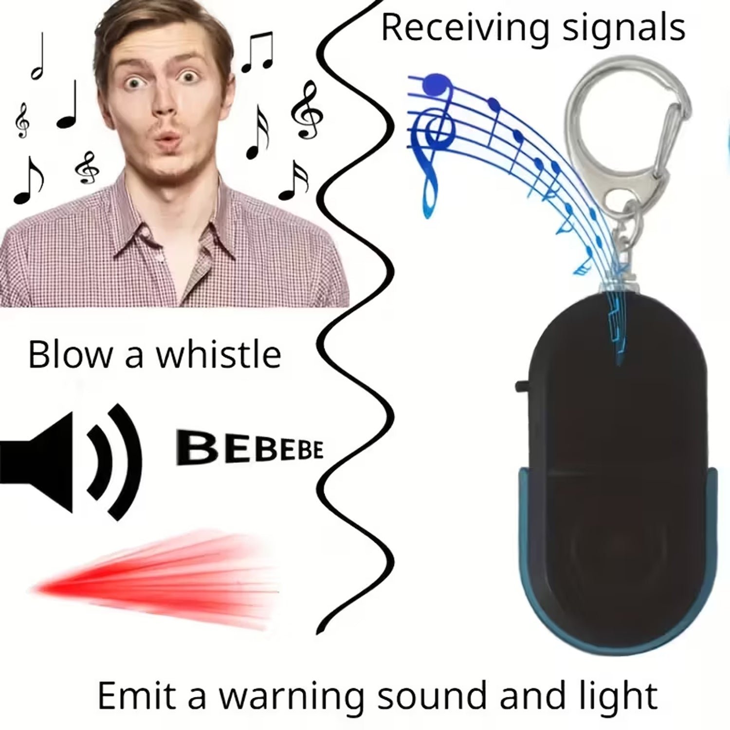 Personal Safety Alarm Keychain – Loud Emergency Siren & LED Light - Image 3