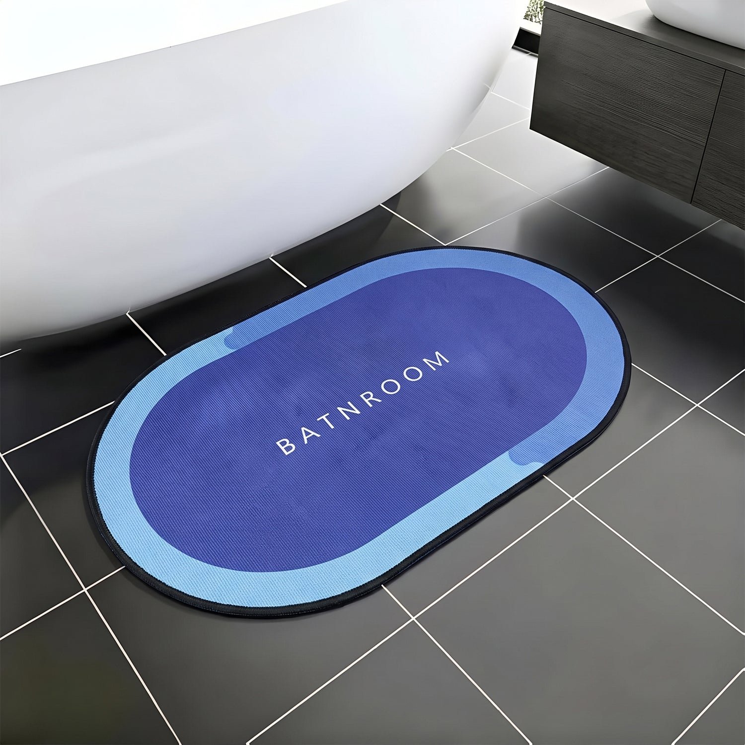 Anti-Slip Bathroom Floor Mat, Super Absorbent Quick-Dry Bath Mat (1 Pc) - Image 3