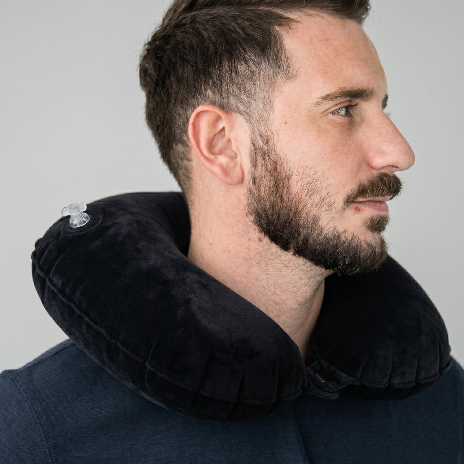 Inflatable Travel Neck Pillow – Soft, Portable & Self-Inflating Support - Image 3