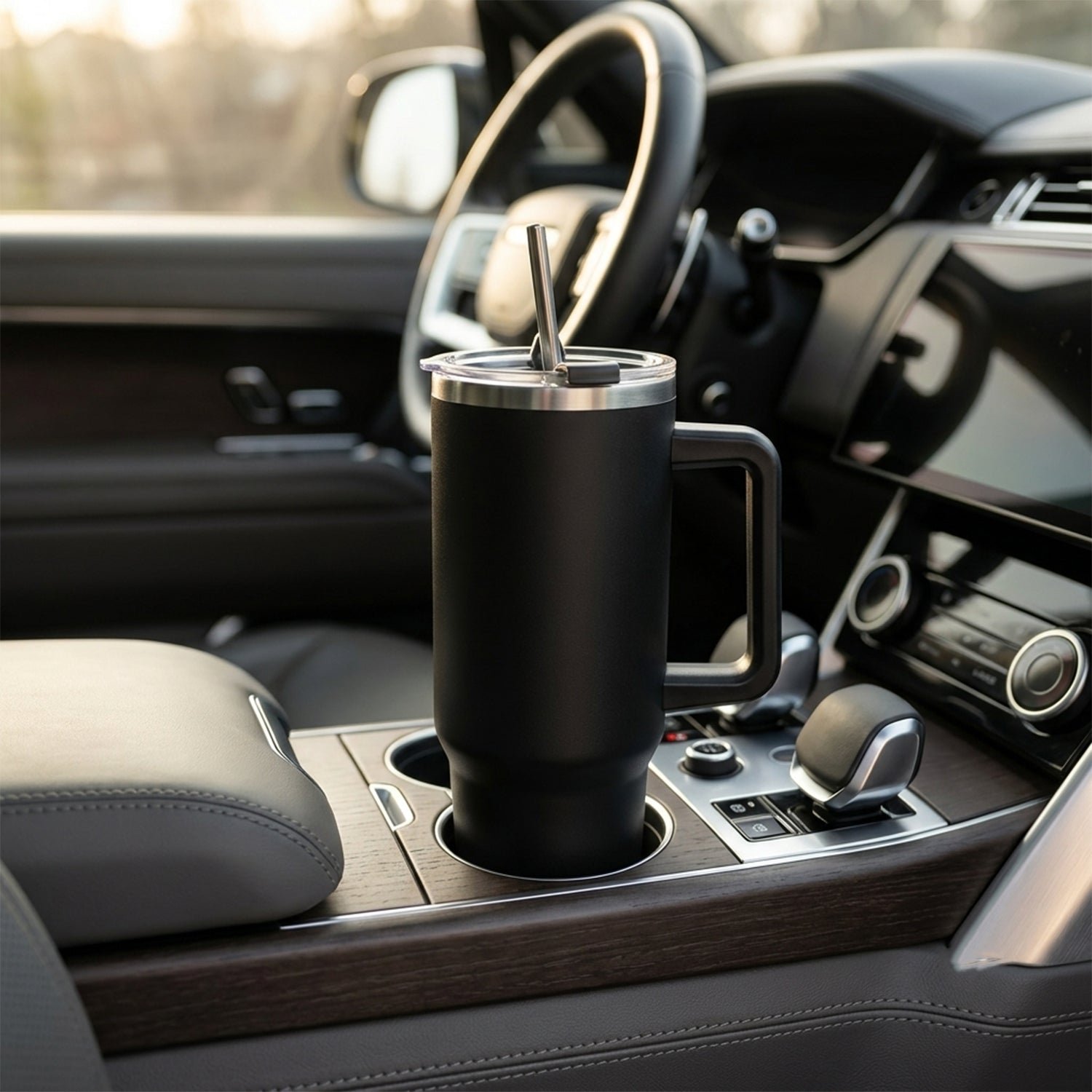 Konvex Hydra Insulated Travel Tumbler 1200 ML with Handle Straw Black (1 Pc) - Image 3