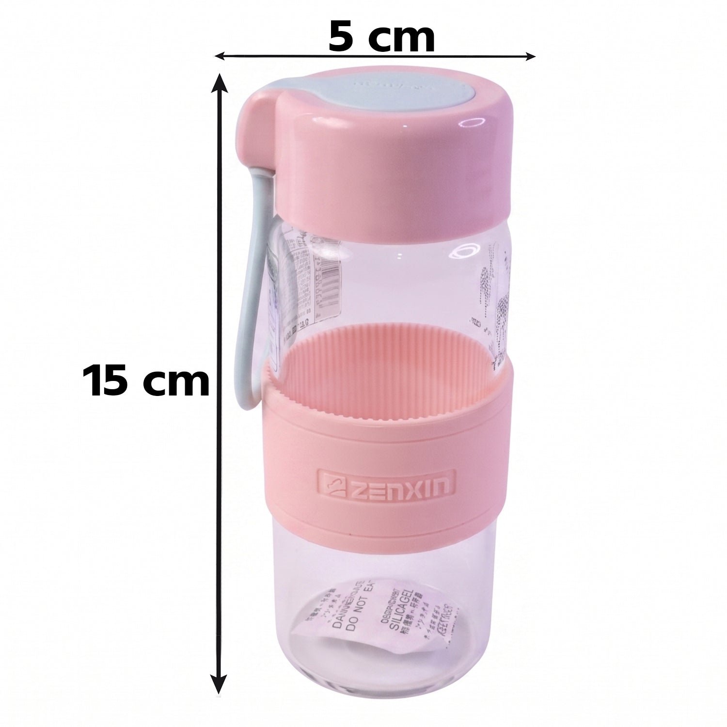 Portable Glass Water Bottle 230ml with Silicone Sleeve and Carry St... - Image 6