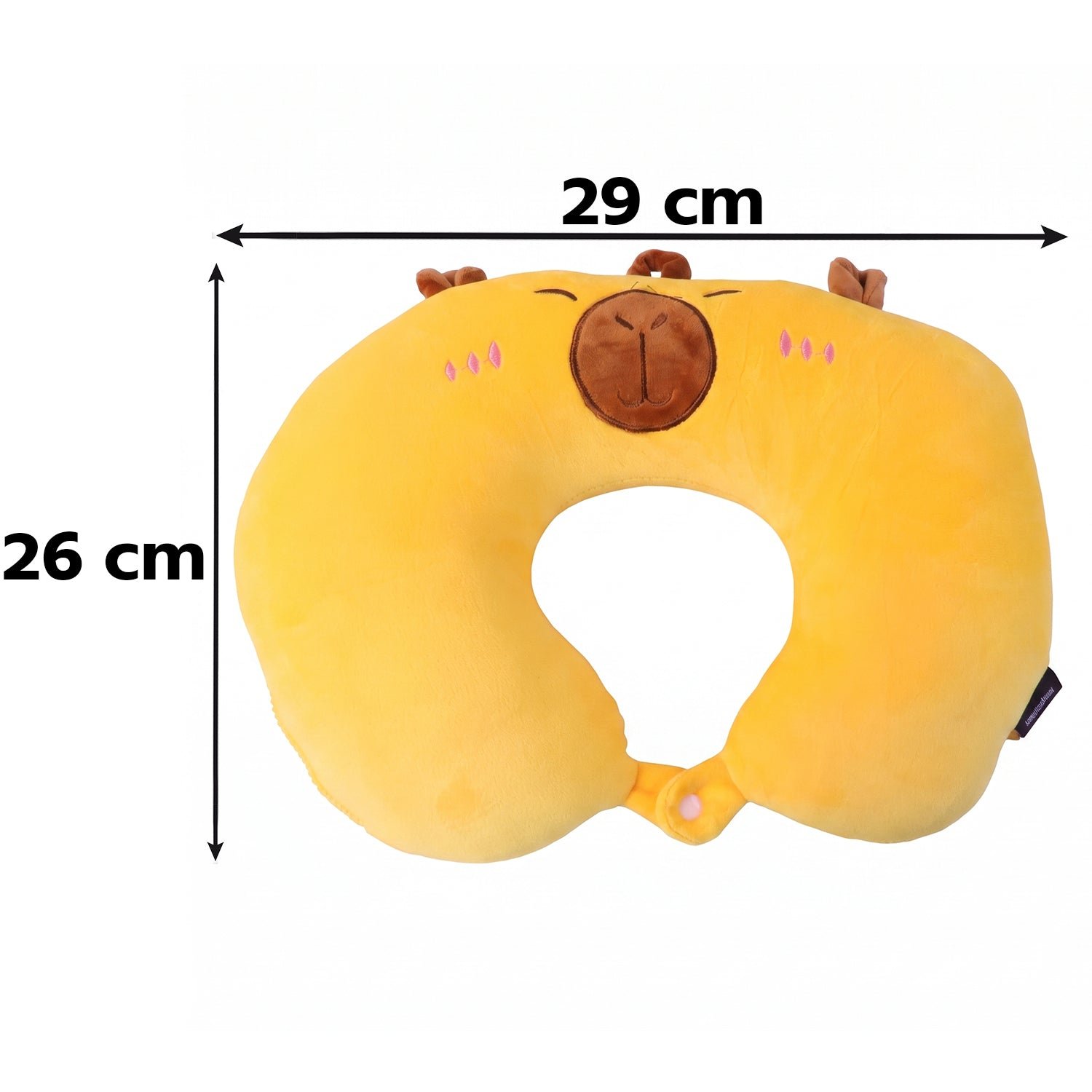 U-Shaped Travel Neck Pillow, Cute Capybara Soft Plush Pillow for Travel (1 Pc) - Image 6