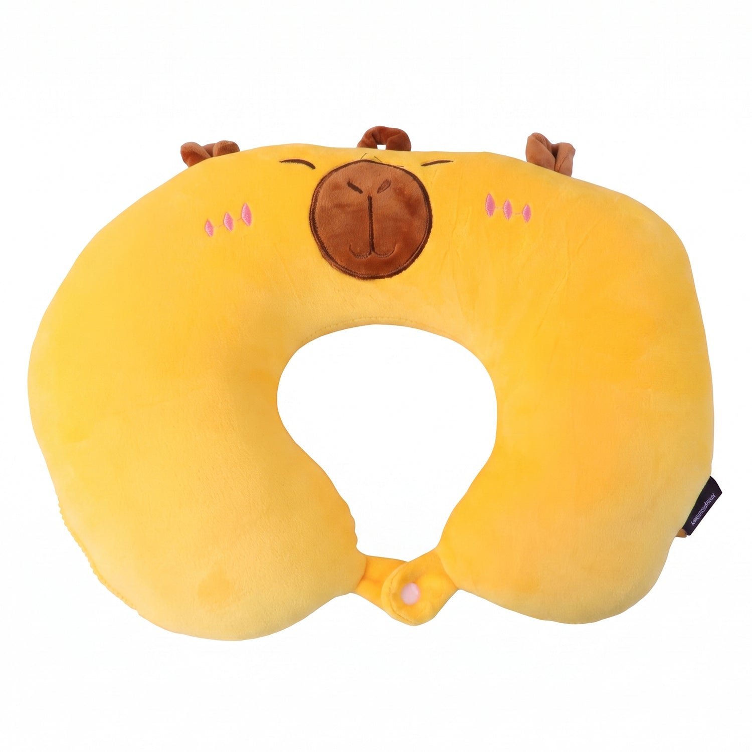 U-Shaped Travel Neck Pillow, Cute Capybara Soft Plush Pillow for Travel (1 Pc) - Image 5