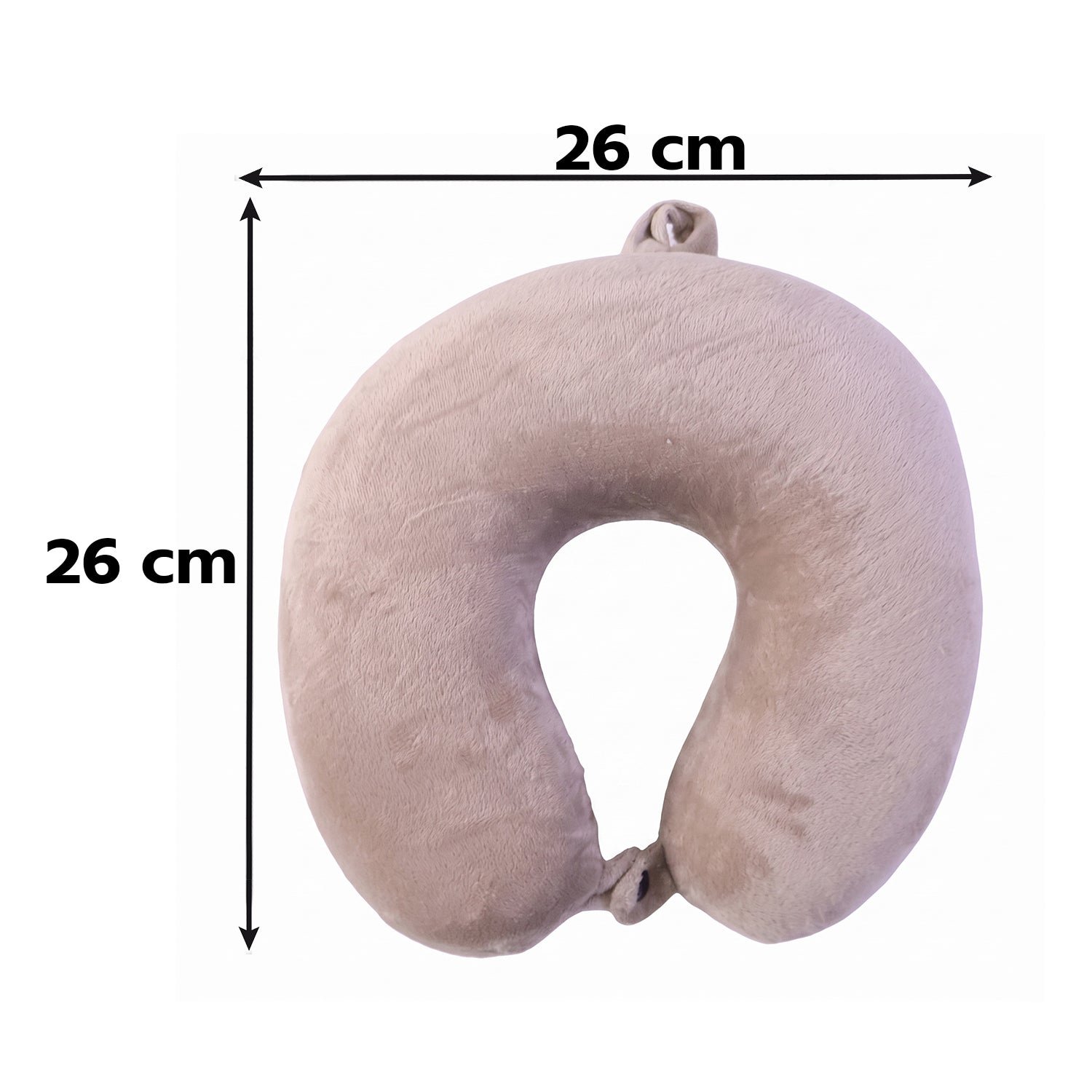U-Shaped Travel Neck Pillow, Soft Velvet Support Pillow for Travel (1 Pc) - Image 6