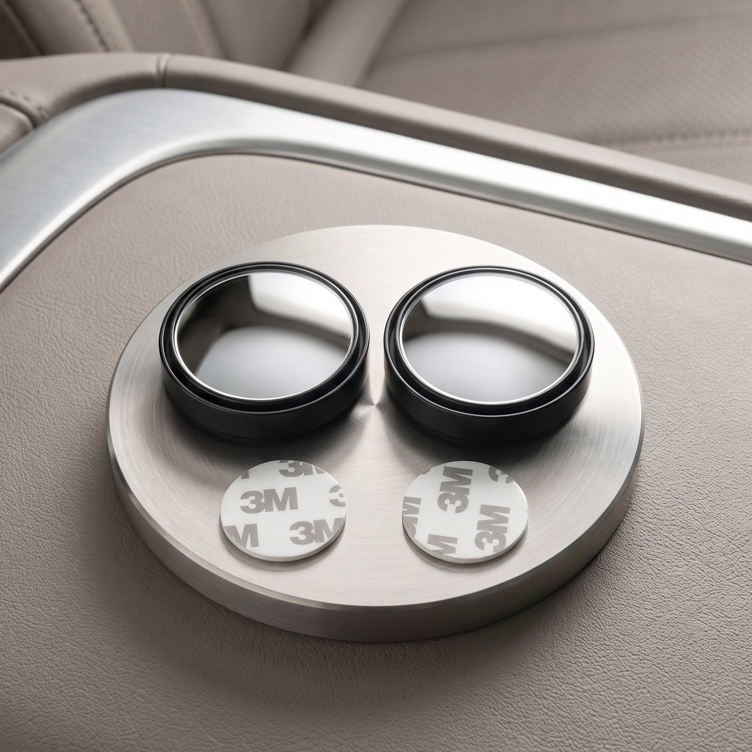Round Blind Spot Mirror Wide Angle Rear View for Car 360 Degree (2 Pc Set) - Image 3