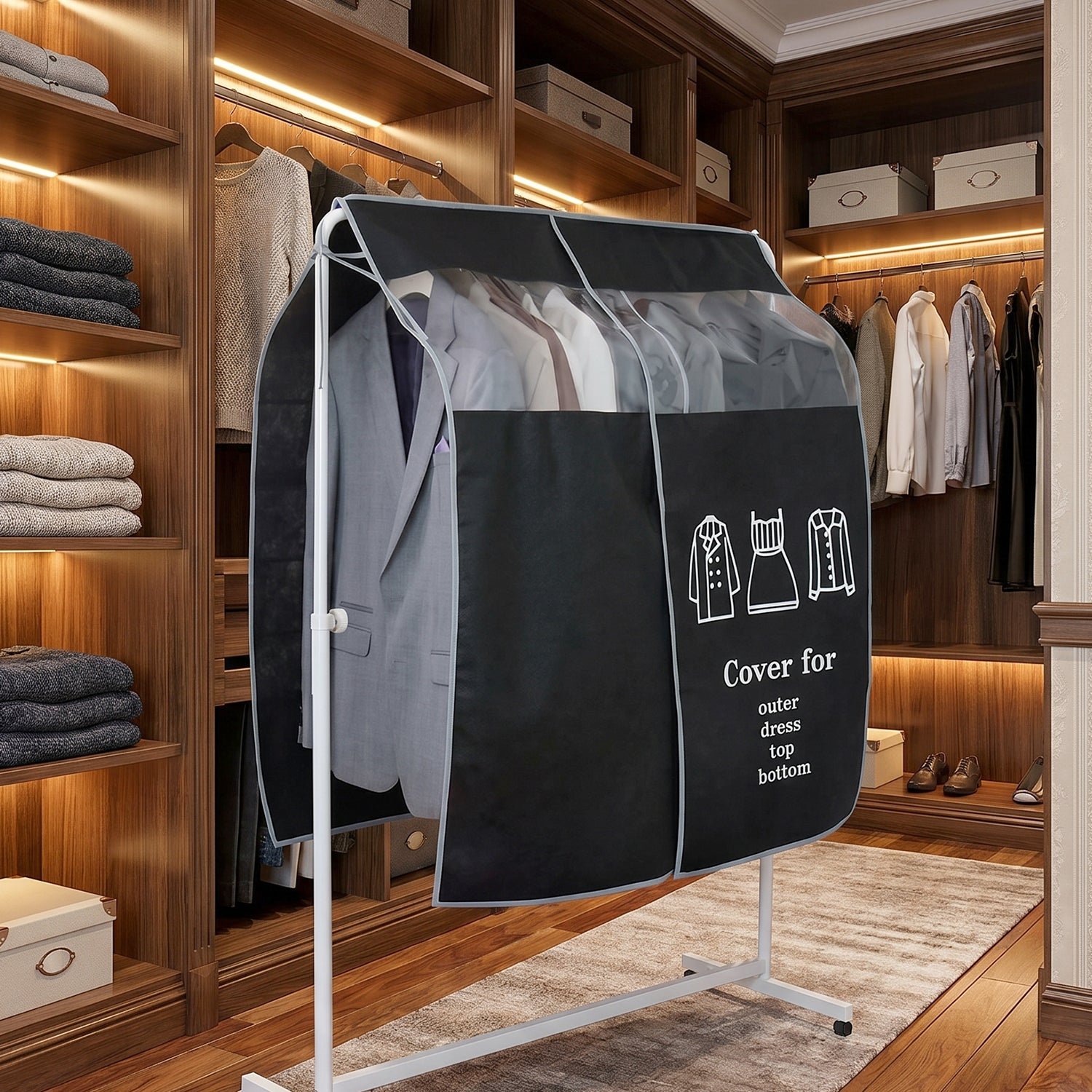 Hanging Garment Dust Cover – Keeps Clothes Neat & Dust-Free - Image 4