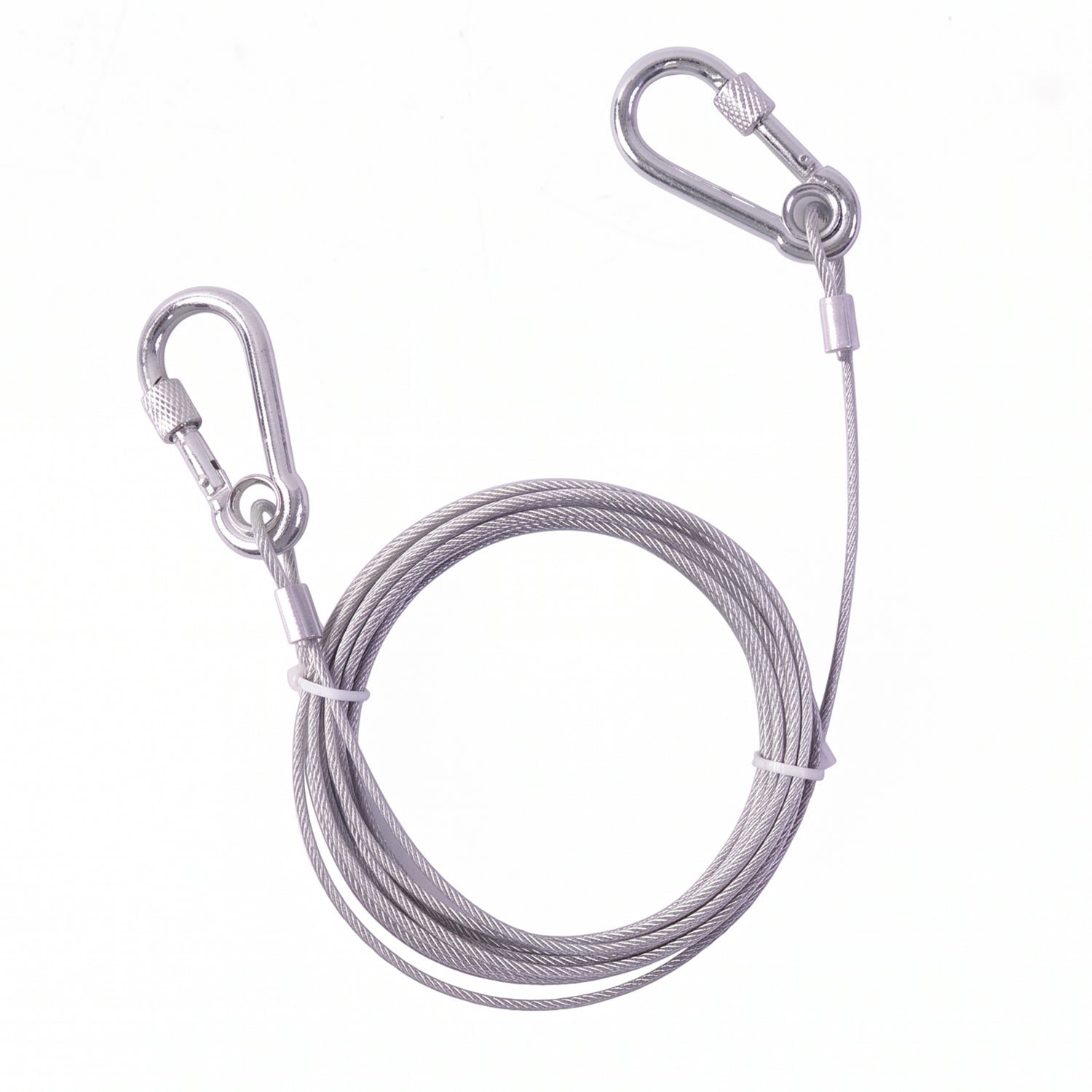 Heavy Duty Steel Clothesline – 5 Meter Wire Rope with Carabiner Hooks - Image 5