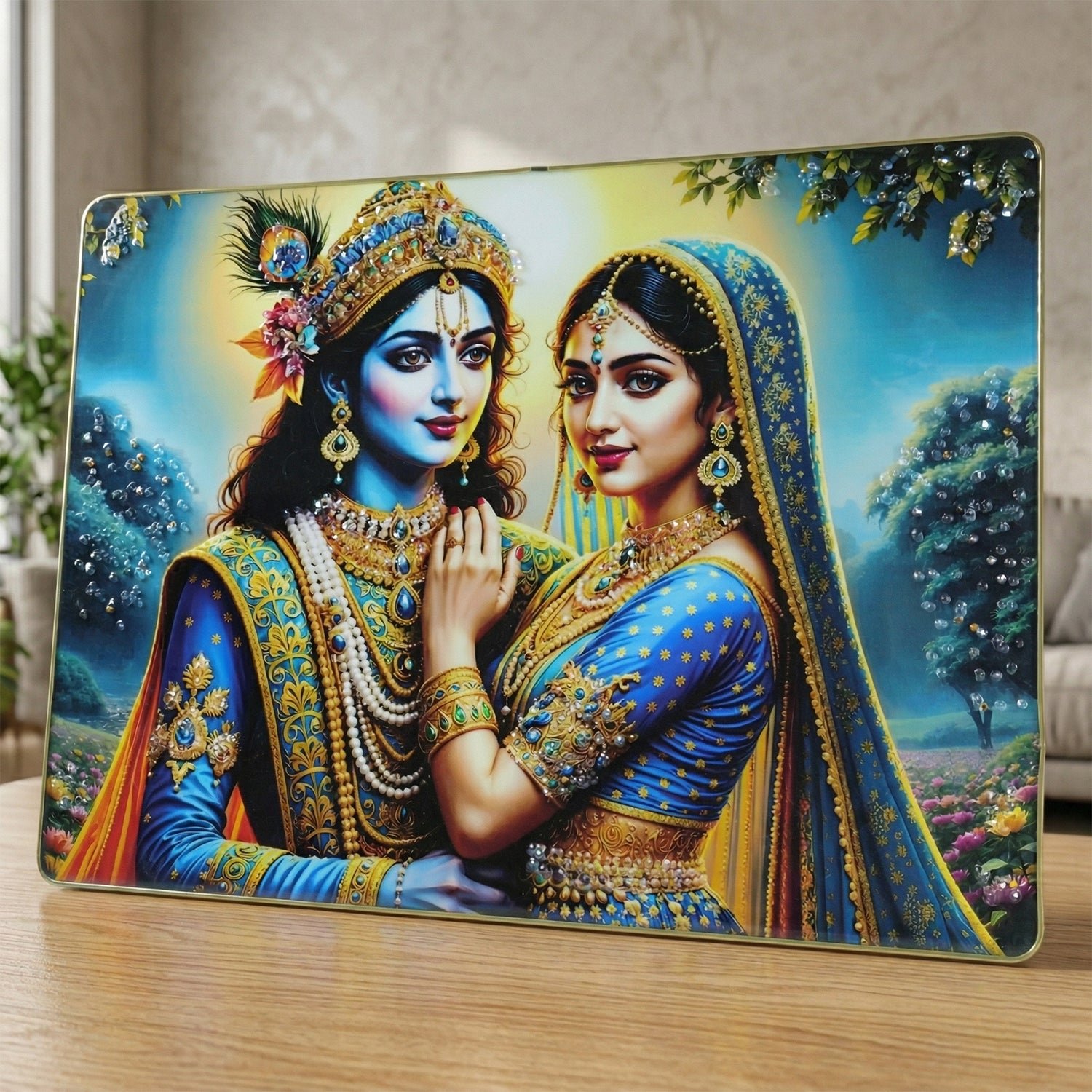 Radha Krishna Wall Frame – Elegant Divine Home Decor - Image 5