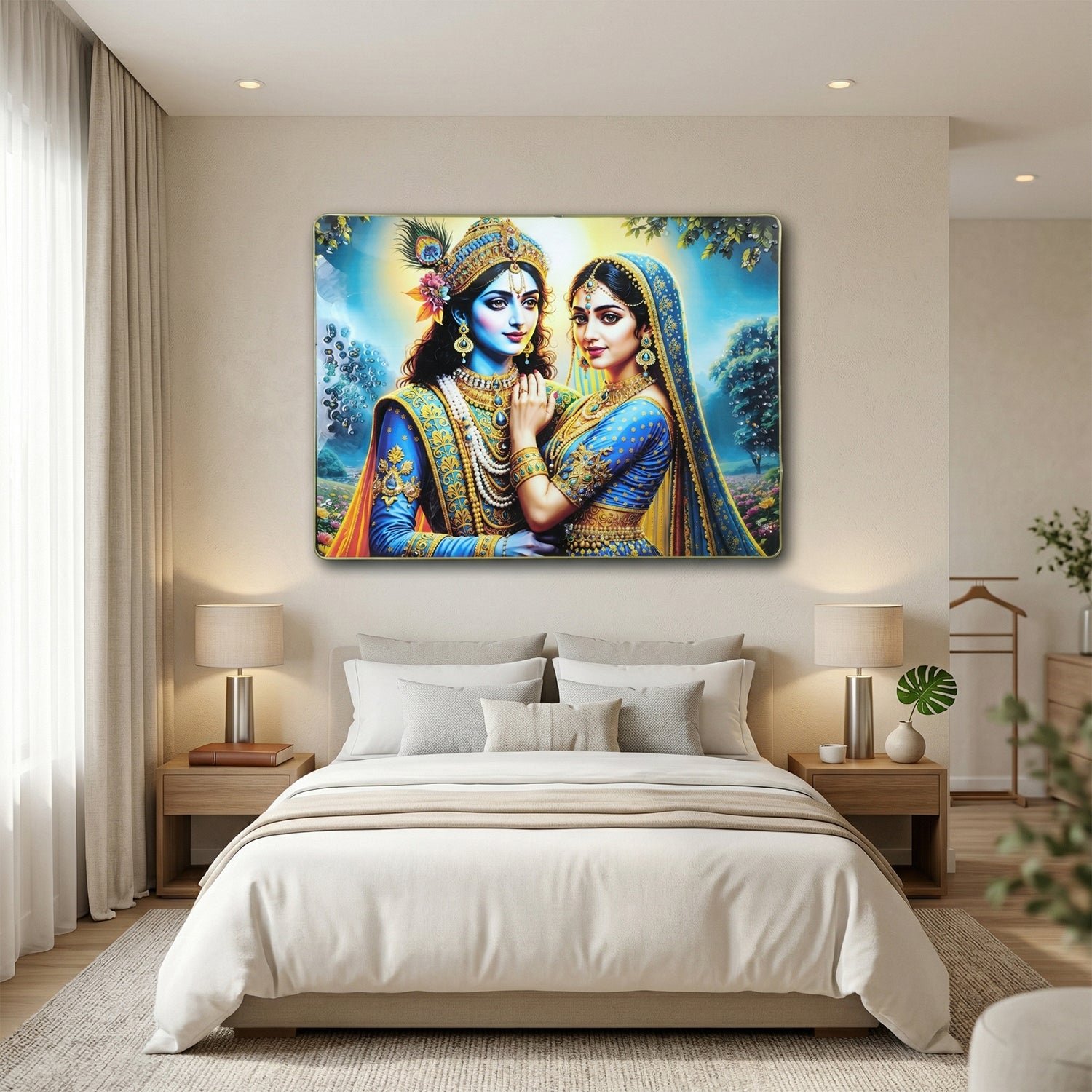 Radha Krishna Wall Frame – Elegant Divine Home Decor - Image 3