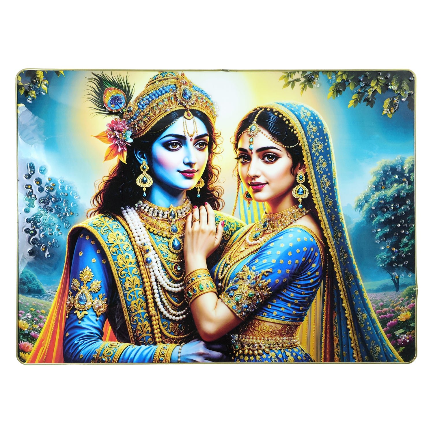 Radha Krishna Wall Frame – Elegant Divine Home Decor - Image 4