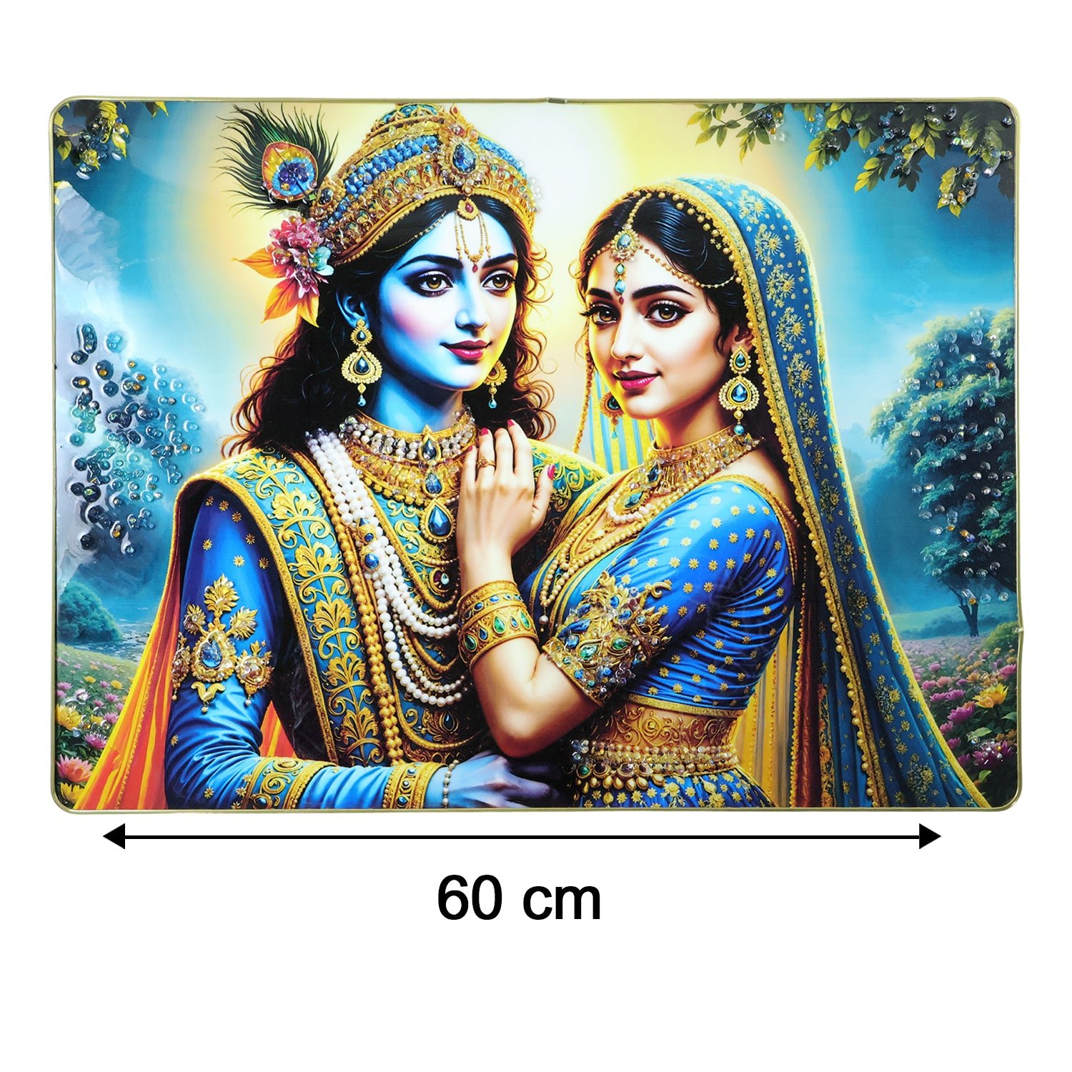Radha Krishna Wall Frame – Elegant Divine Home Decor - Image 6
