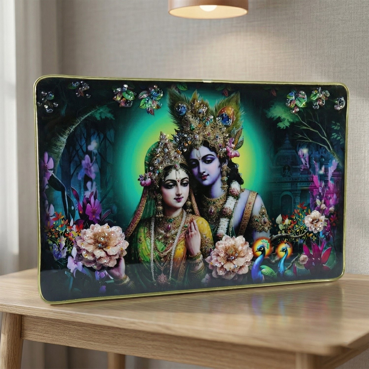 Radha Krishna Wall Frame – Elegant Spiritual Decor for Home - Image 5