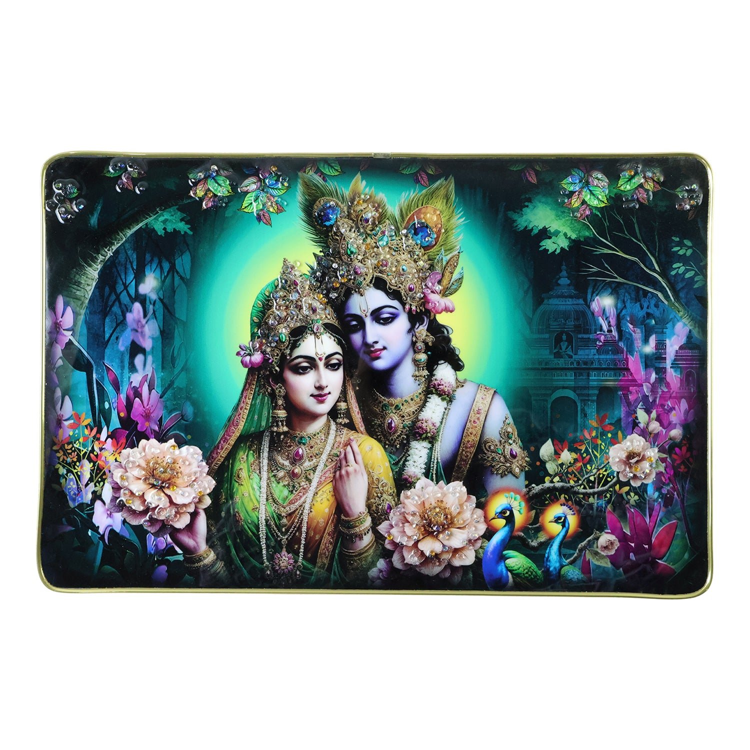 Radha Krishna Wall Frame – Elegant Spiritual Decor for Home - Image 4
