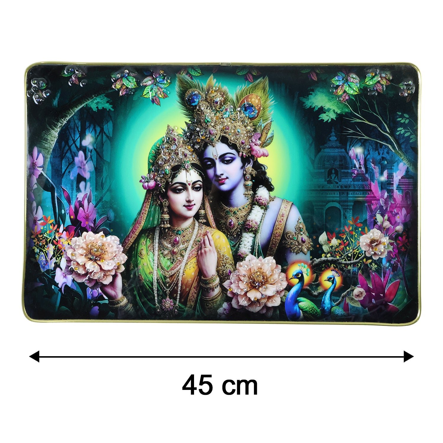 Radha Krishna Wall Frame – Elegant Spiritual Decor for Home - Image 6