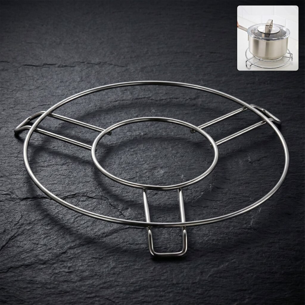 Stainless Steel Hot Pot Stand – Durable Heatproof Cookware Rack