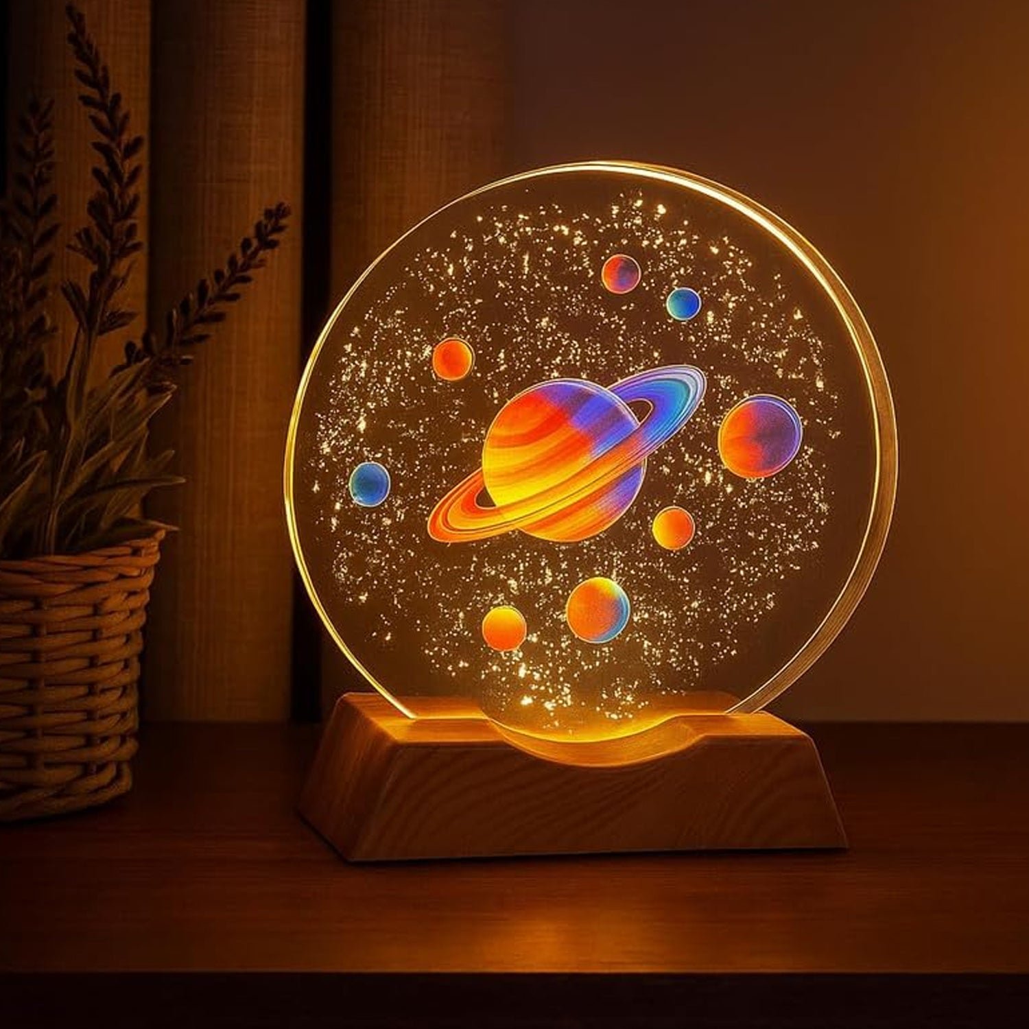 3D Visualization Lamp – LED Night Light with Planet Design - Image 3