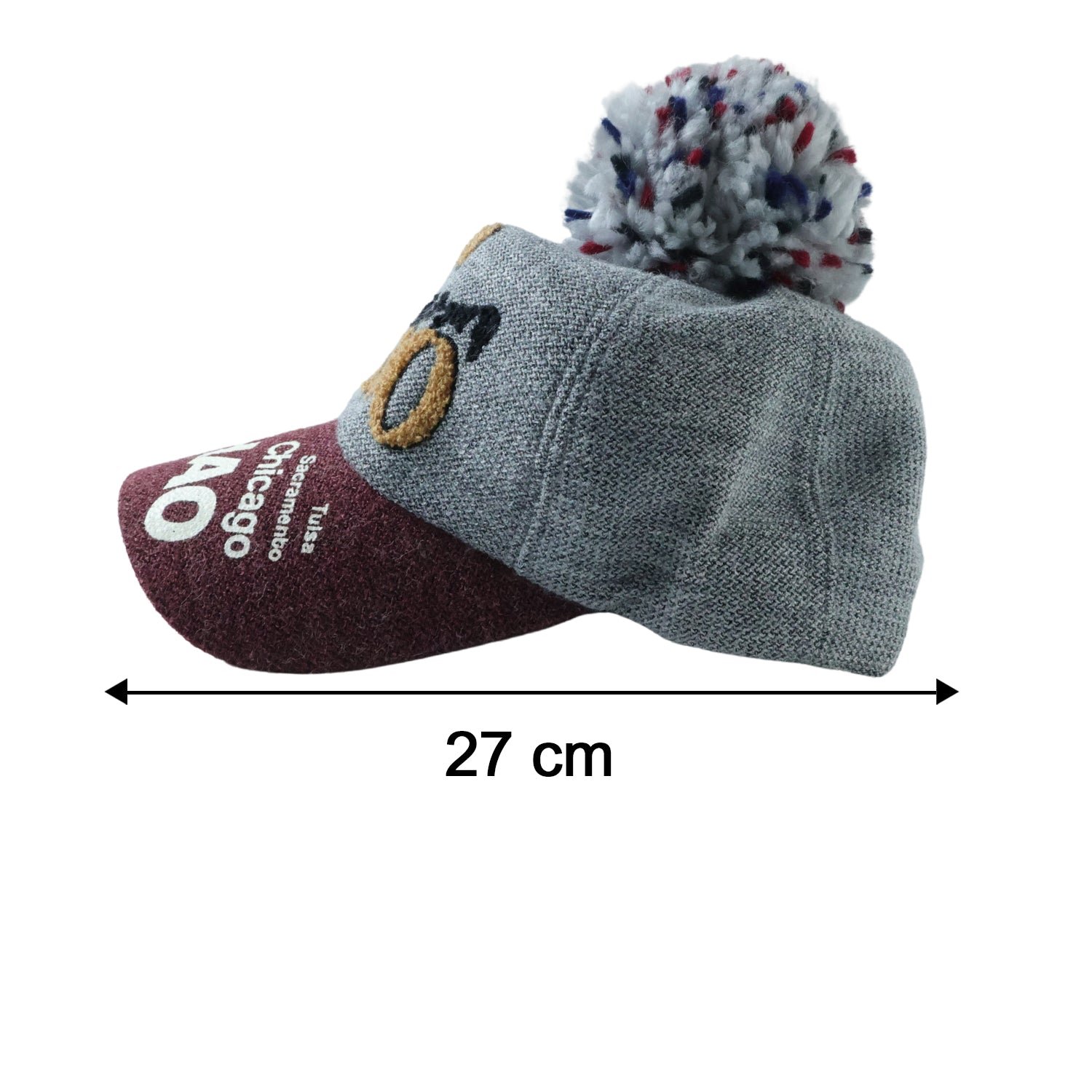 Women's Winter Woolen Baseball Cap – Cozy Pom Pom & Sun Protection - Image 6