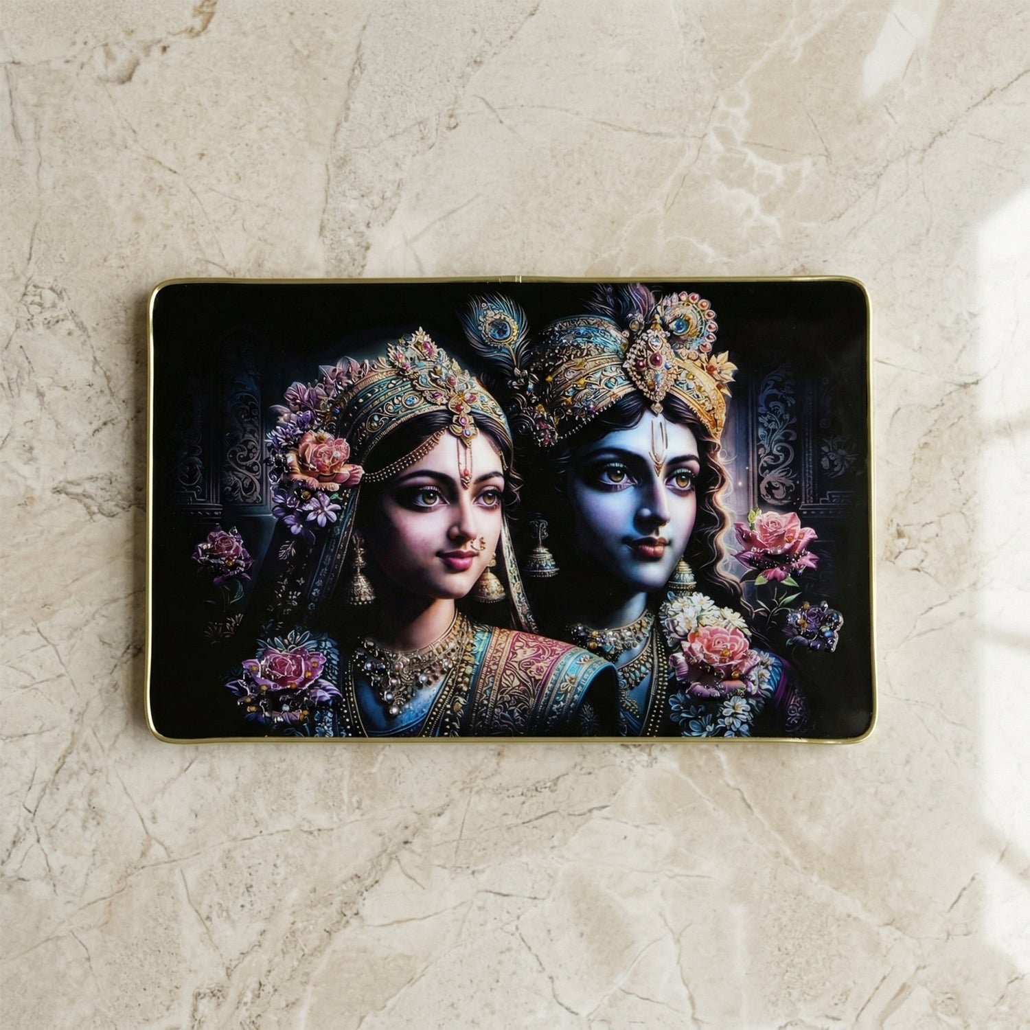 Radha Krishna Wall Painting – Divine Art for Home & Temple - Image 5