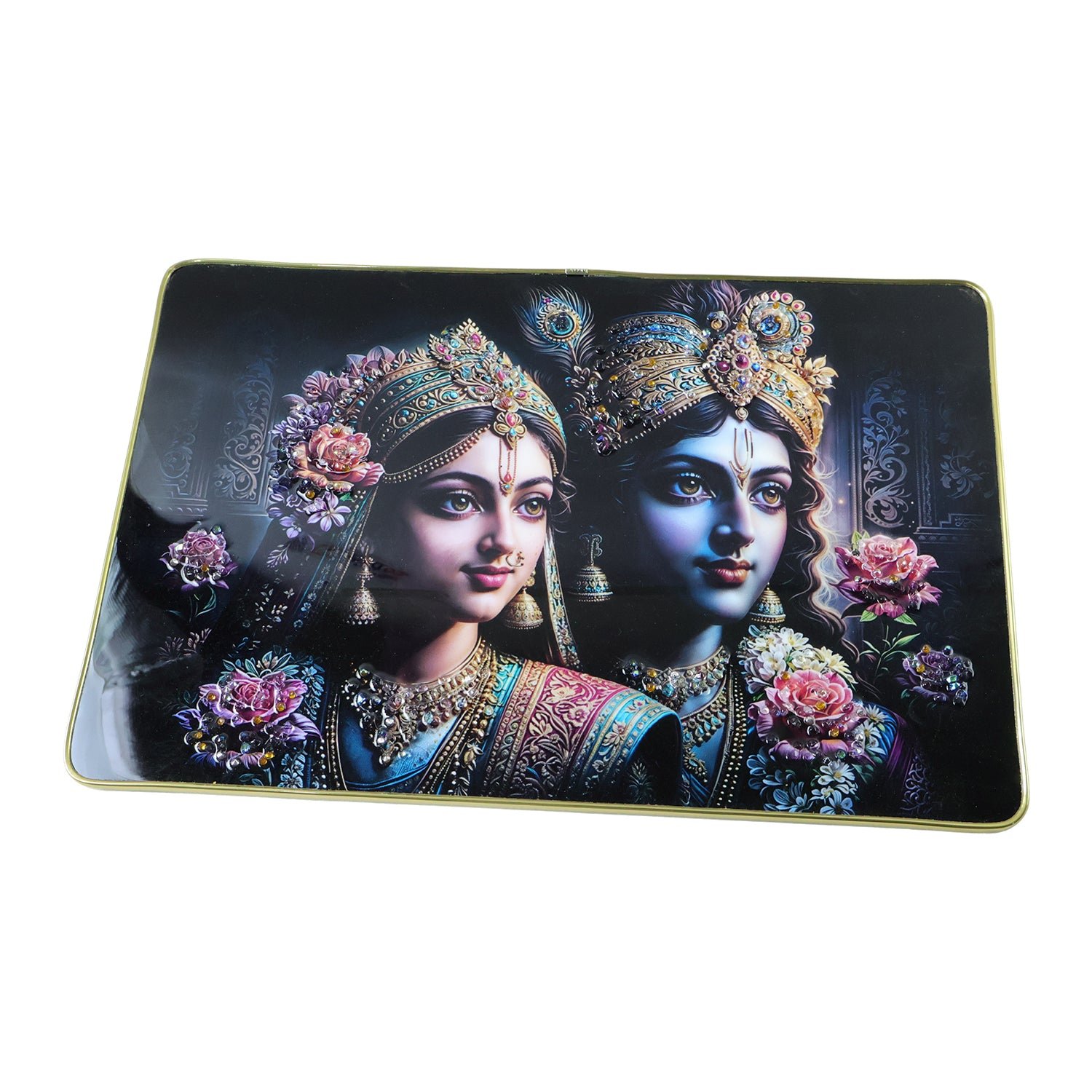 Radha Krishna Wall Painting – Divine Art for Home & Temple - Image 4