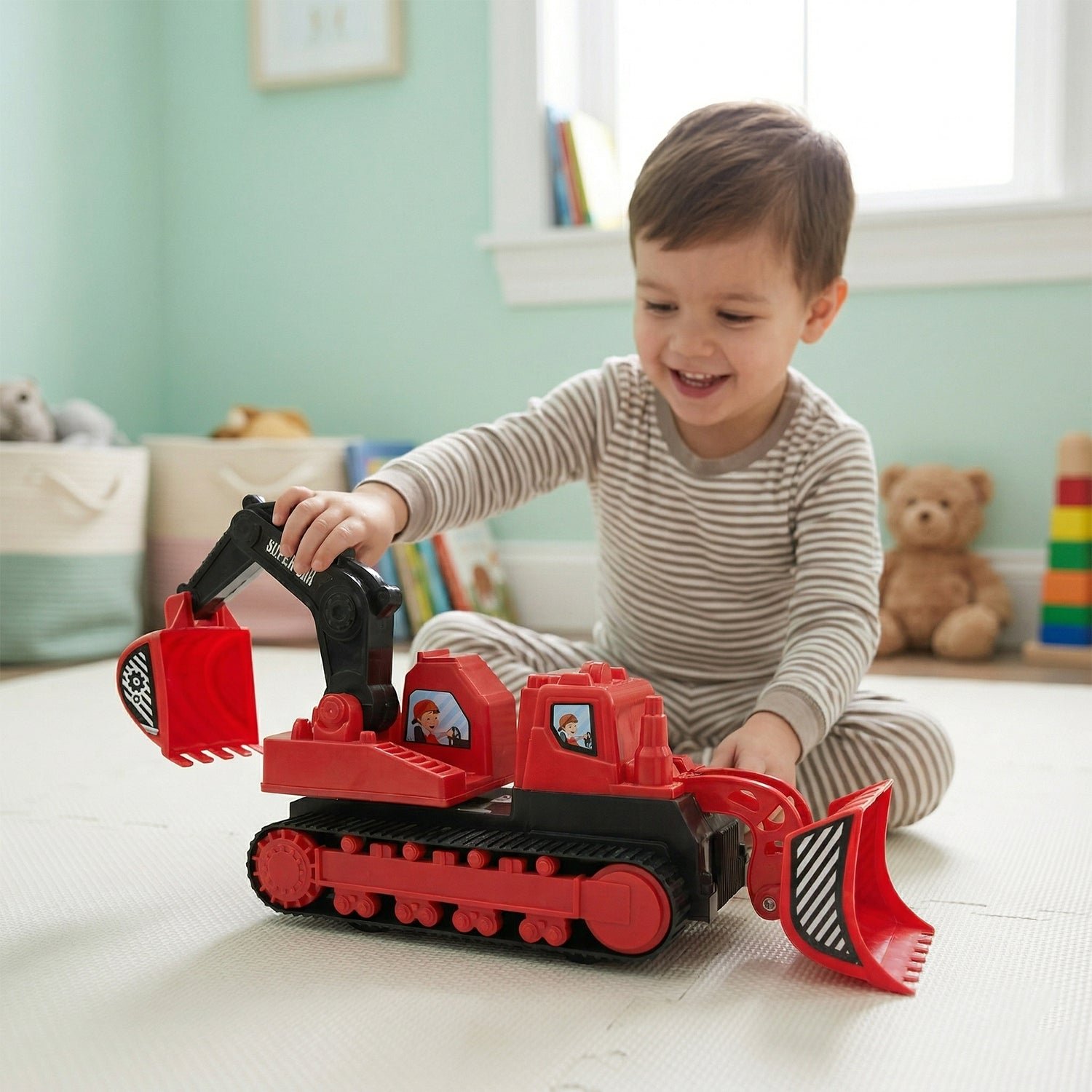 Digger Don Construction Track Toy – Realistic & Durable Kids Vehicle - Image 3