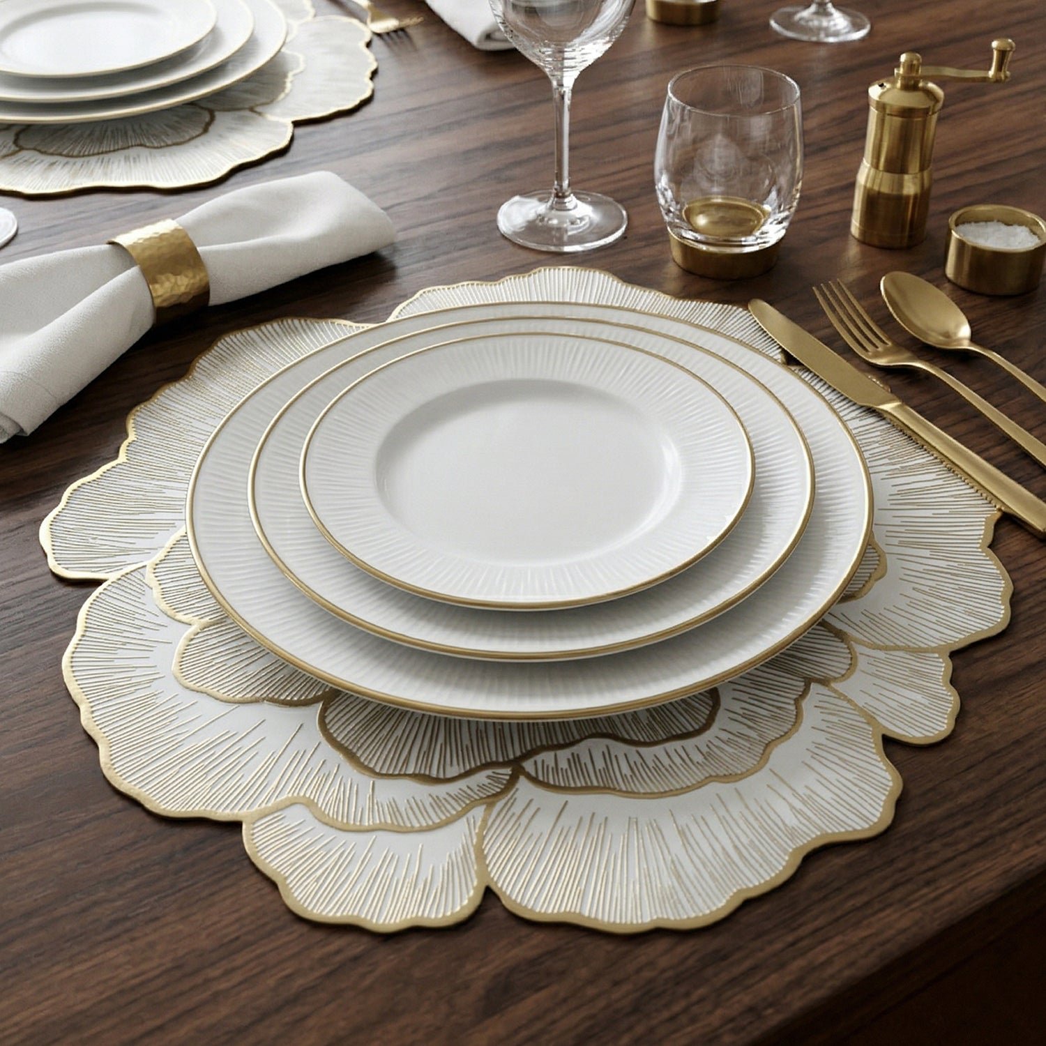 Round Floral PVC Table Mat – Waterproof & Heat Resistant for Dining - Image 3