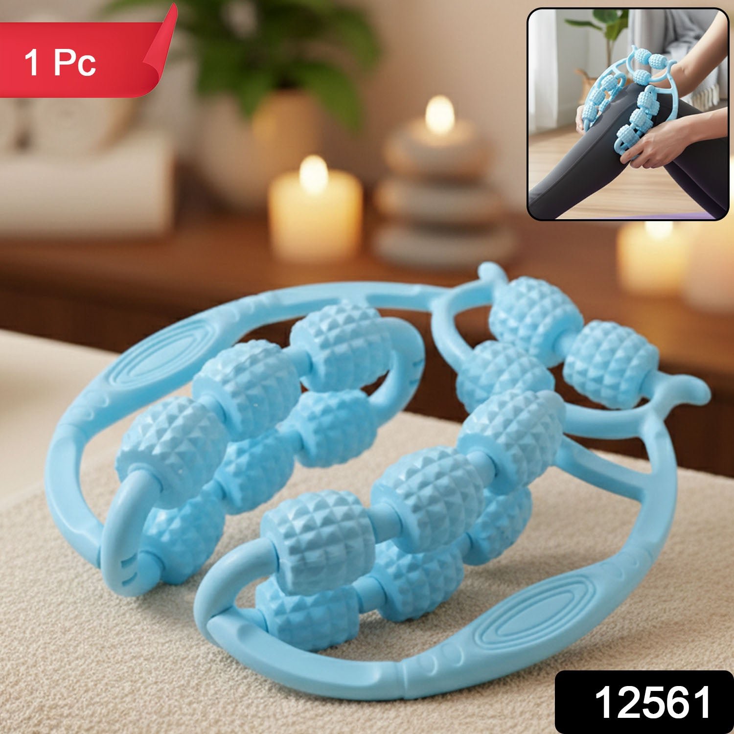 Double Wheel Muscle Massager – Deep Tissue Pain Relief Roller - Image 3