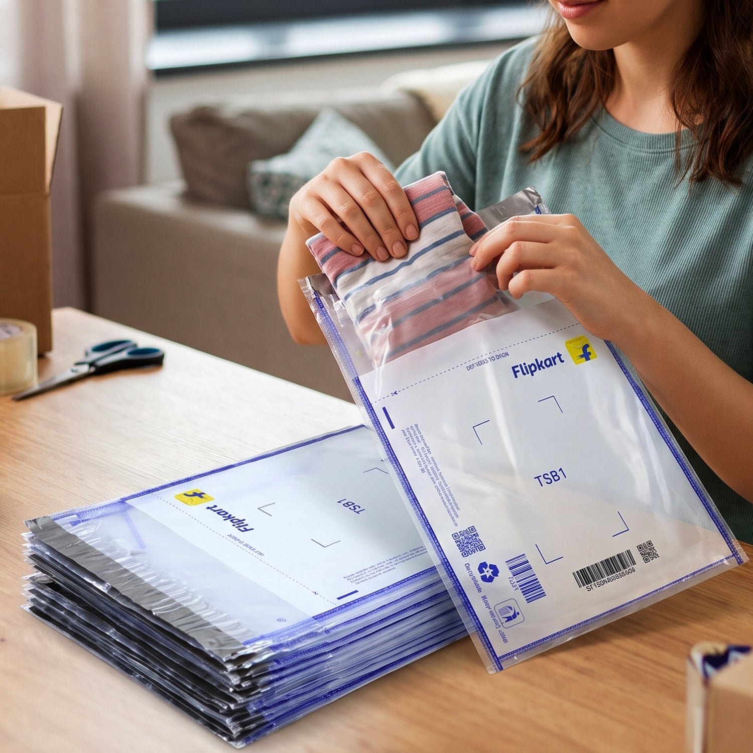 Flipkart Courier Bags 8.5 x 11 Inch Pack of 100 Tamper Proof Polybags (100 Pc) - Image 3