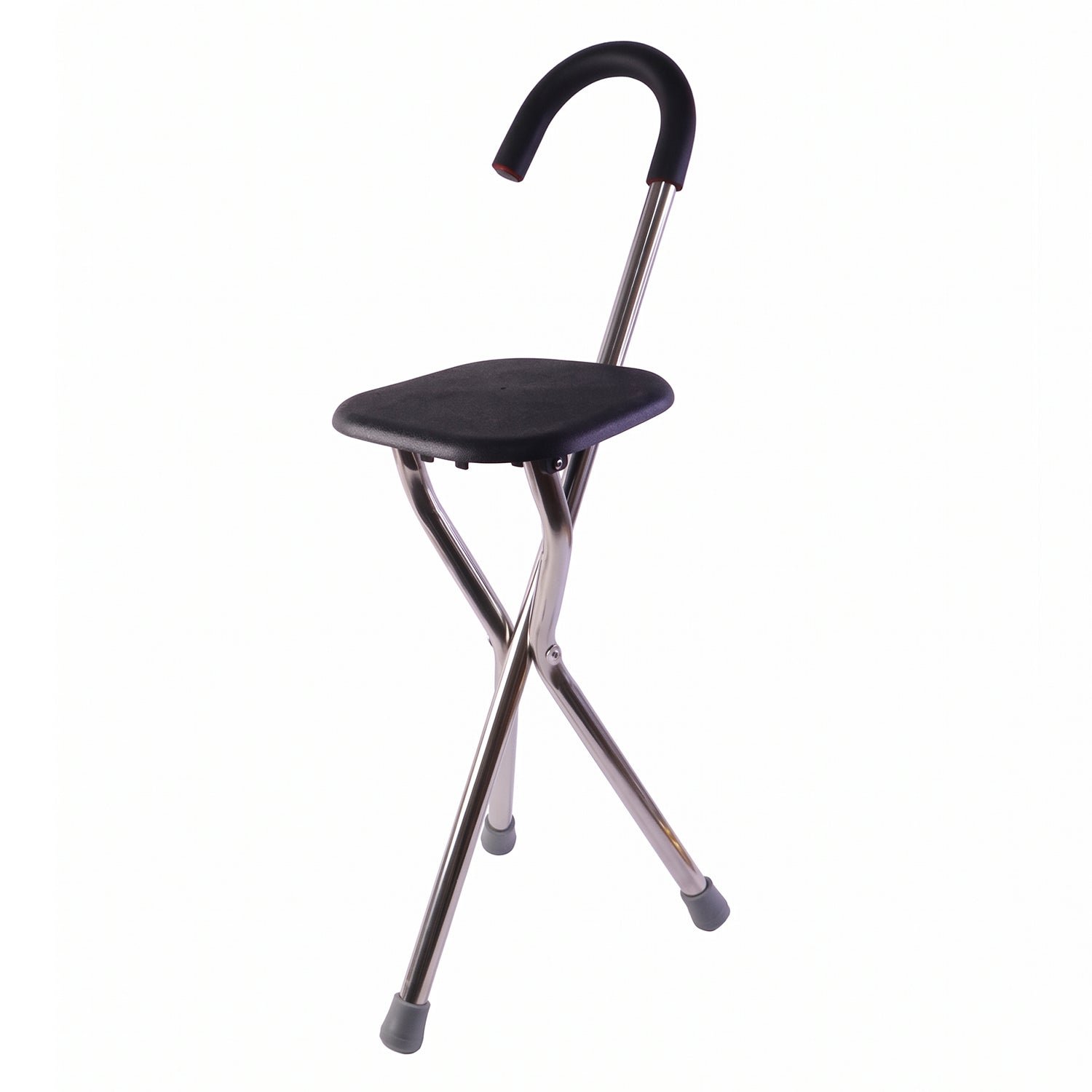 Folding Walking Stick with Seat 3 Leg Cane Stool Chair Support Stand (1 Pc) - Image 5