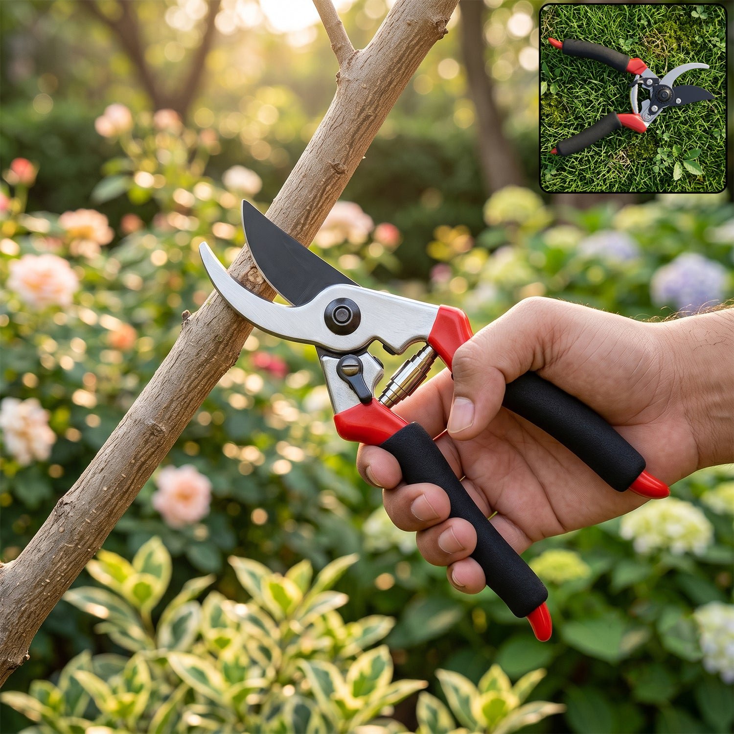 Flower Cutter Stainless Steel 21 Cm Sharp Shear for Flowers Plants (1 Pc) - Image 3