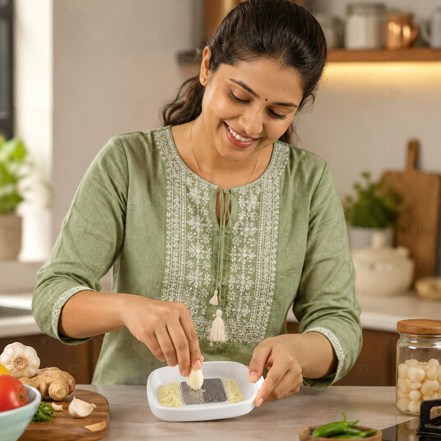 Garlic Ginger Grater Plate – Quick, mess-free food prep tool - Image 3