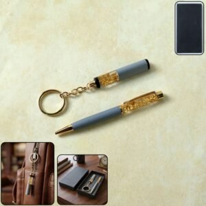 Premium 2 In 1 Keychain and Pen &ndash; Stylish Office Gift Set