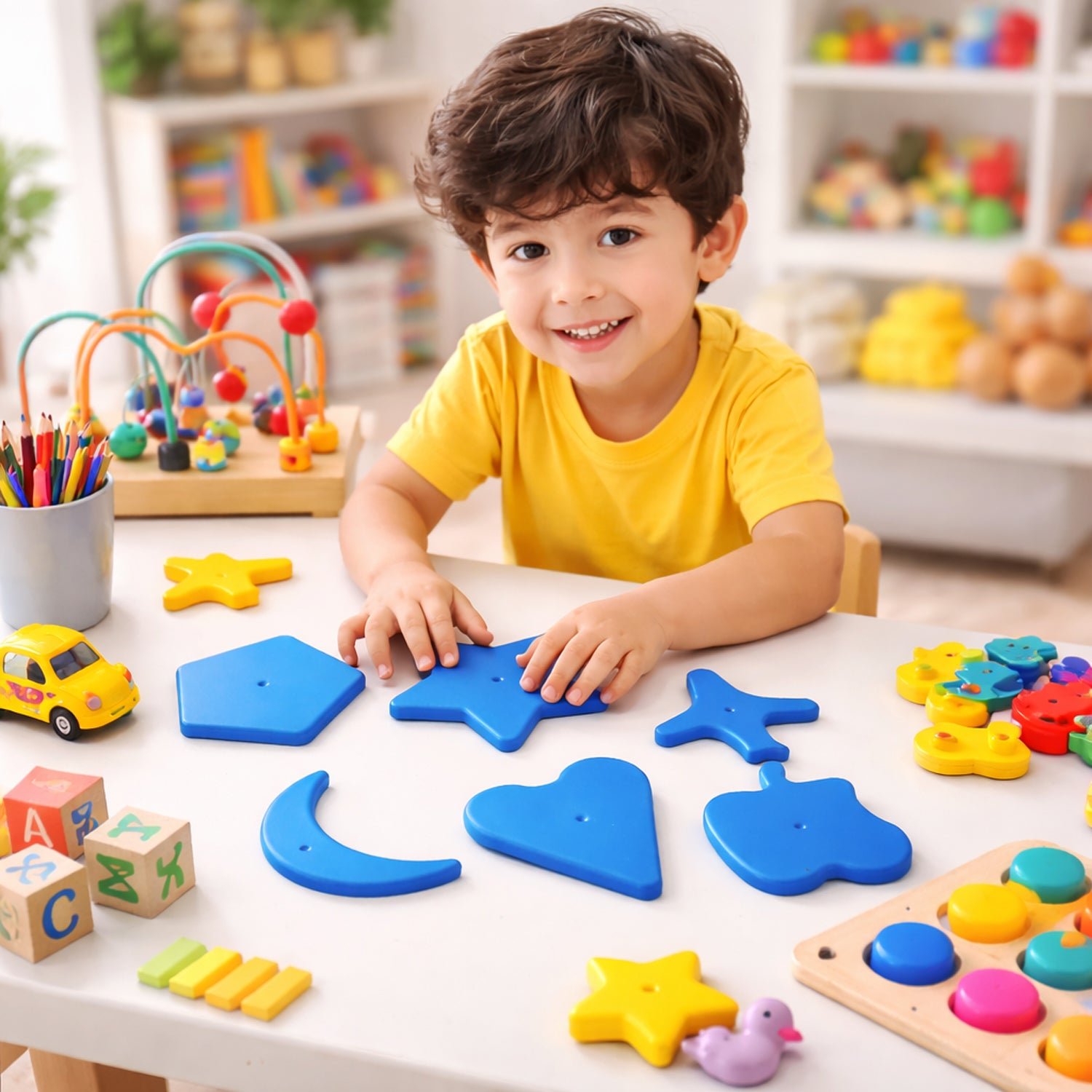 Kids Learning Shape Puzzle Toy – 6 Piece Educational Blocks for Toddlers - Image 3