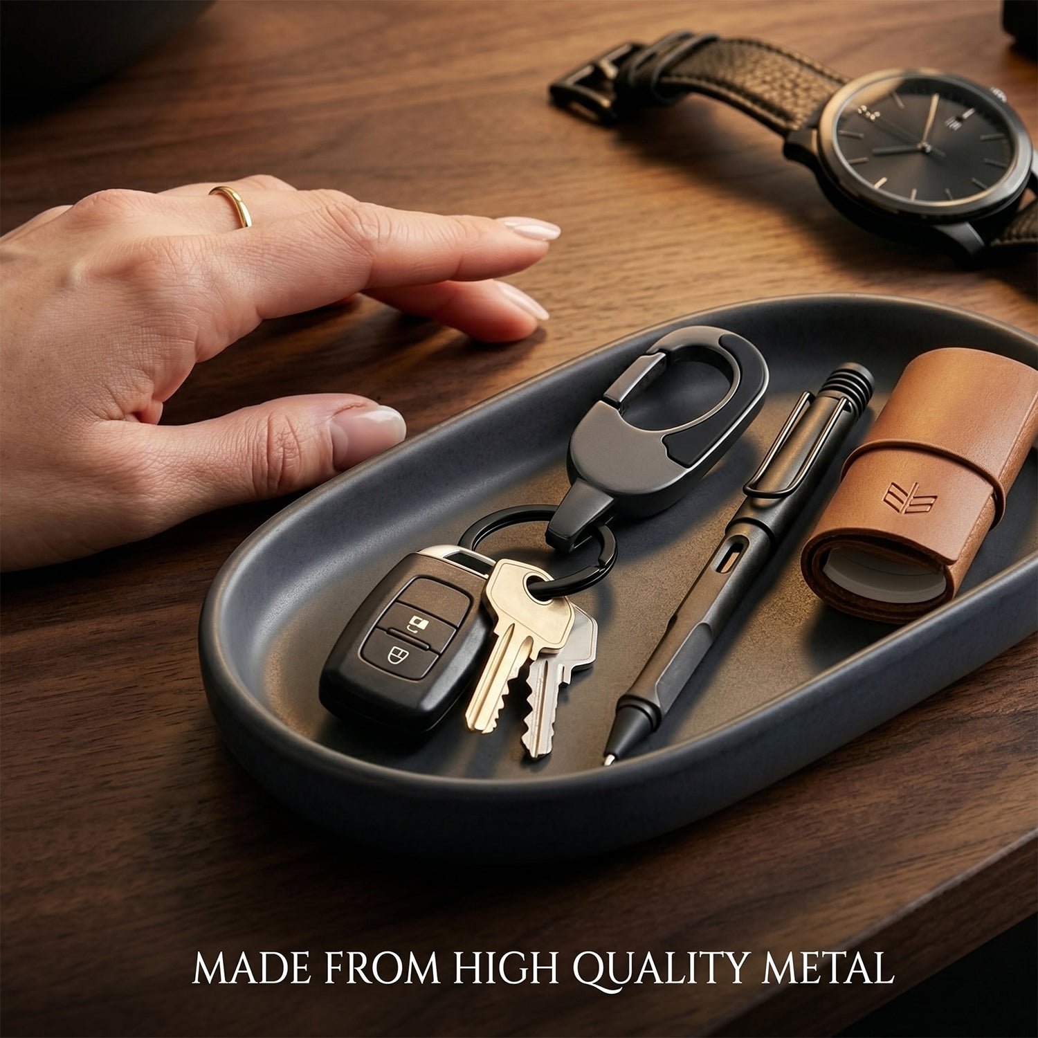 Metal Keychain with Carabiner – Durable & Stylish Organizer - Image 4