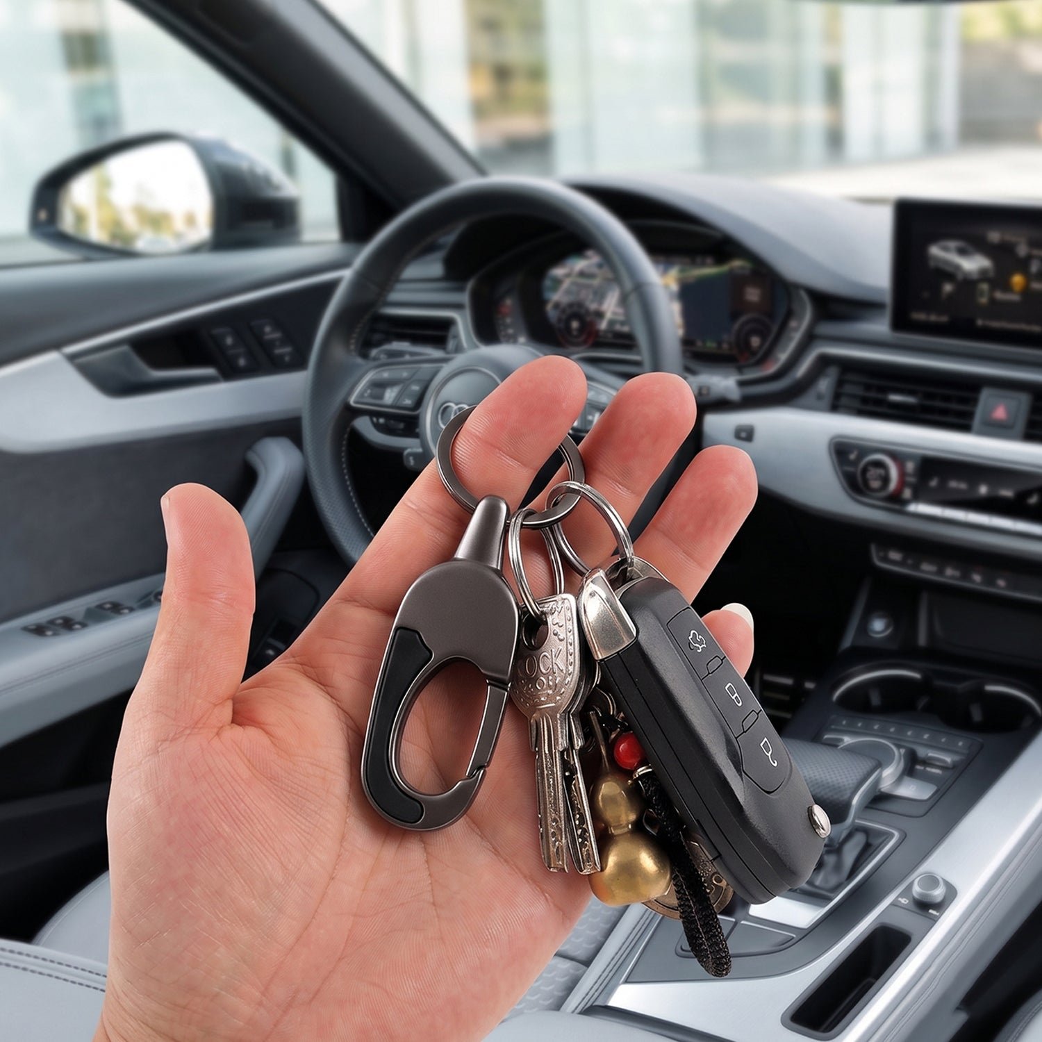 Metal Keychain with Carabiner – Durable & Stylish Organizer - Image 3