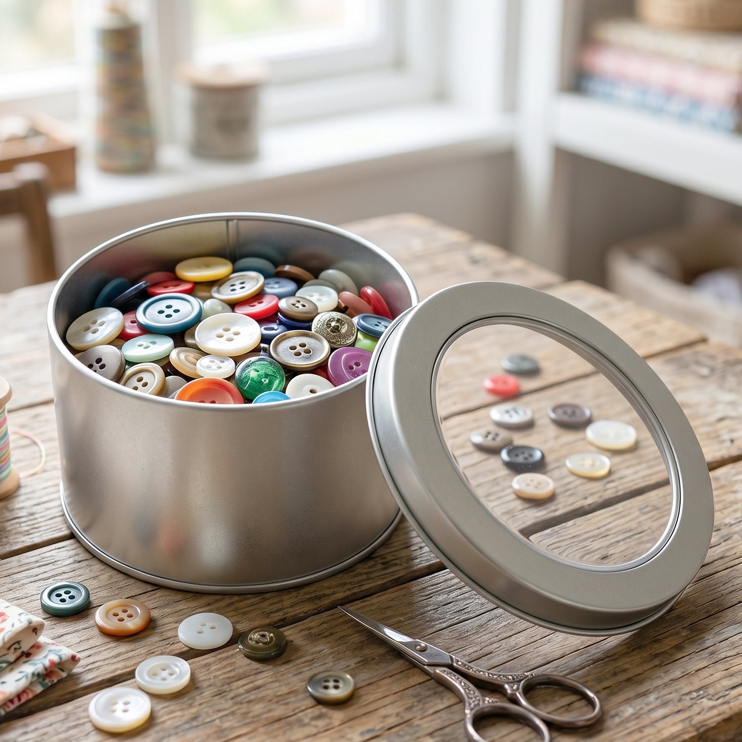 Round Metal Storage Tin Box – Compact organiser & gift box - Image 3