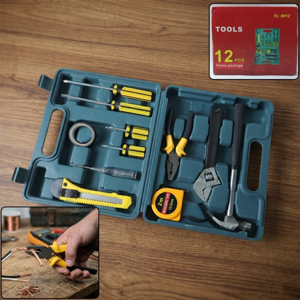 Home Tool Kit – Essential 12-Piece Household Repair Set