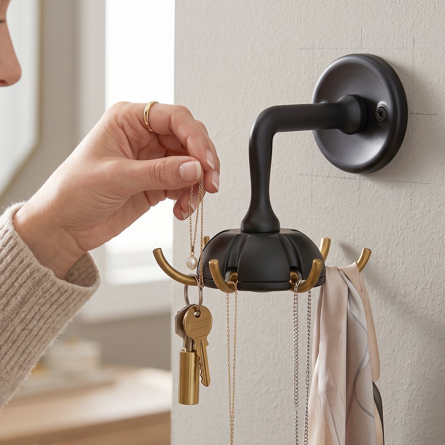 Heavy Duty Wall Mounted Multi Hook for Keys Bags Clothes Jewellery (1 Pc) - Image 3