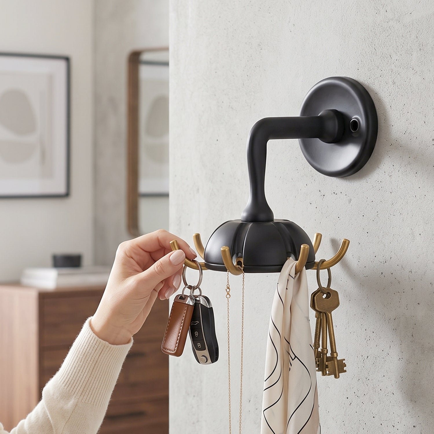 Heavy Duty Wall Mounted Multi Hook for Keys Bags Clothes Jewellery (1 Pc) - Image 4