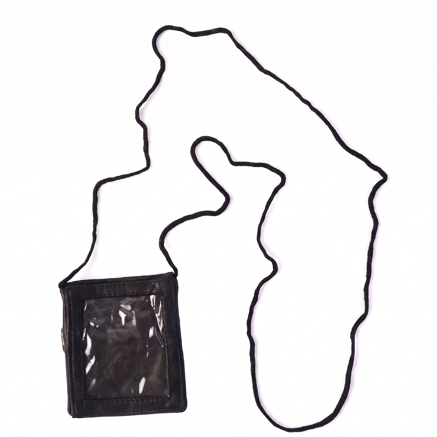 Leather Neck Wallet – Convenient ID & Card Holder with Lanyard - Image 5