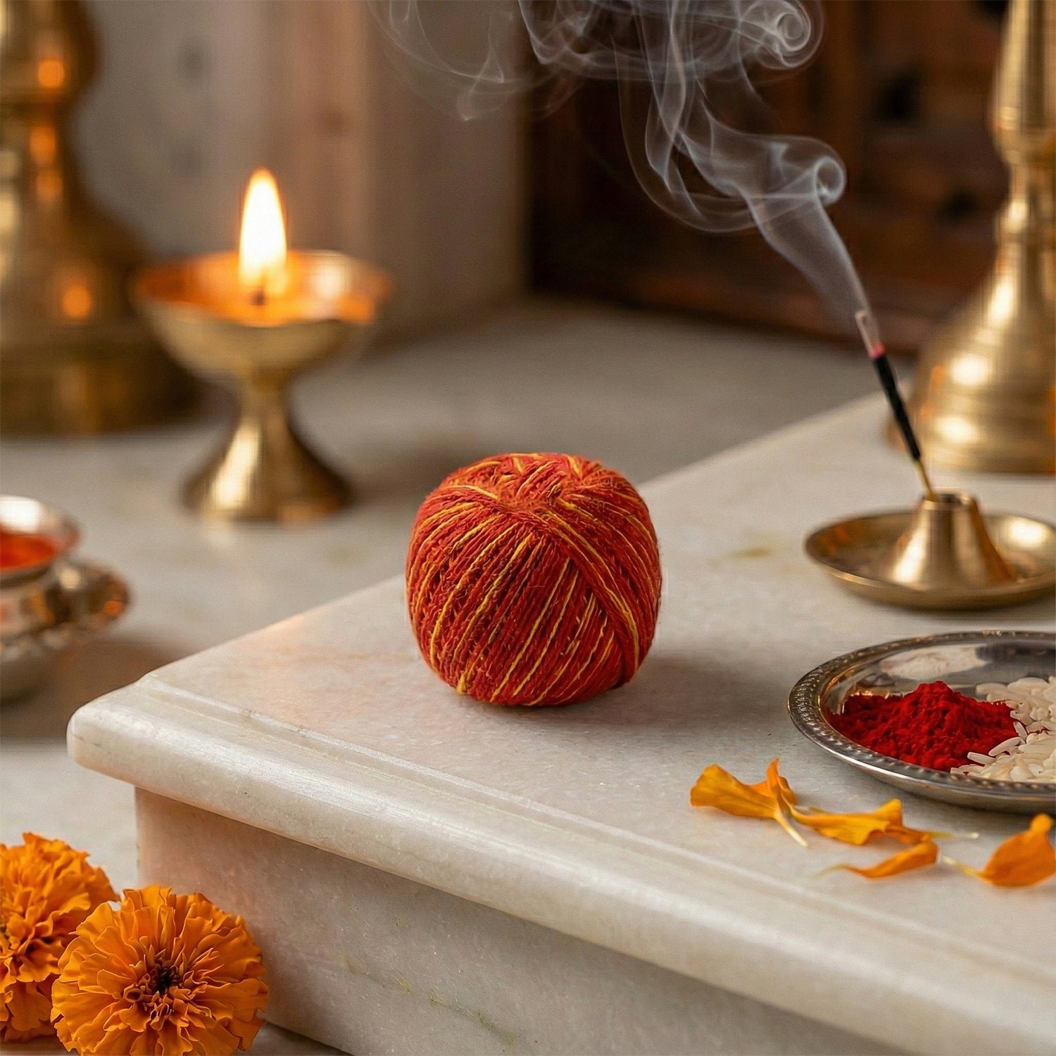 Pooja Kalawa Moli Sacred Cotton Thread – Traditional Puja Essential - Image 3
