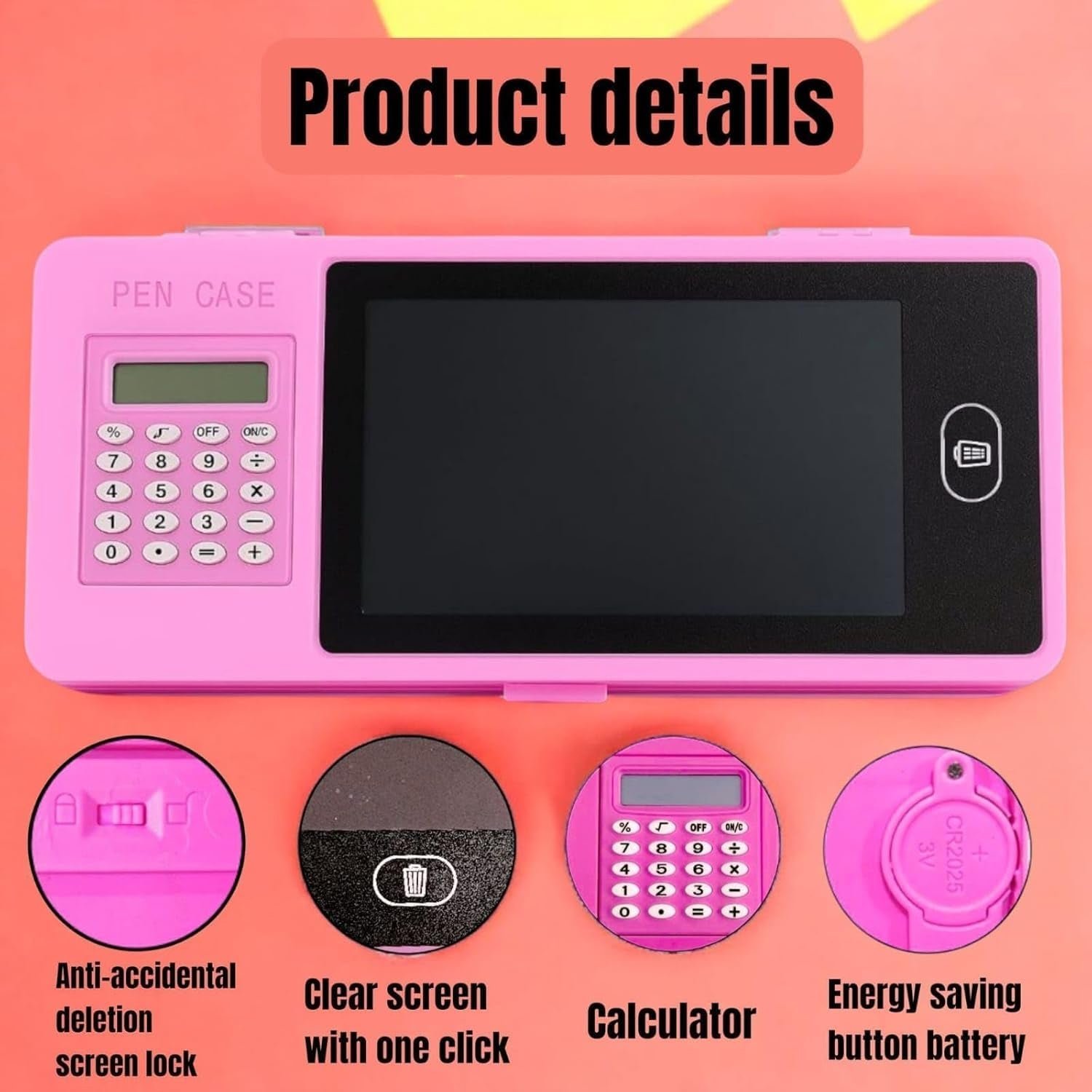 LCD Writing Tablet Pencil Case – All-in-One Study Organizer - Image 5