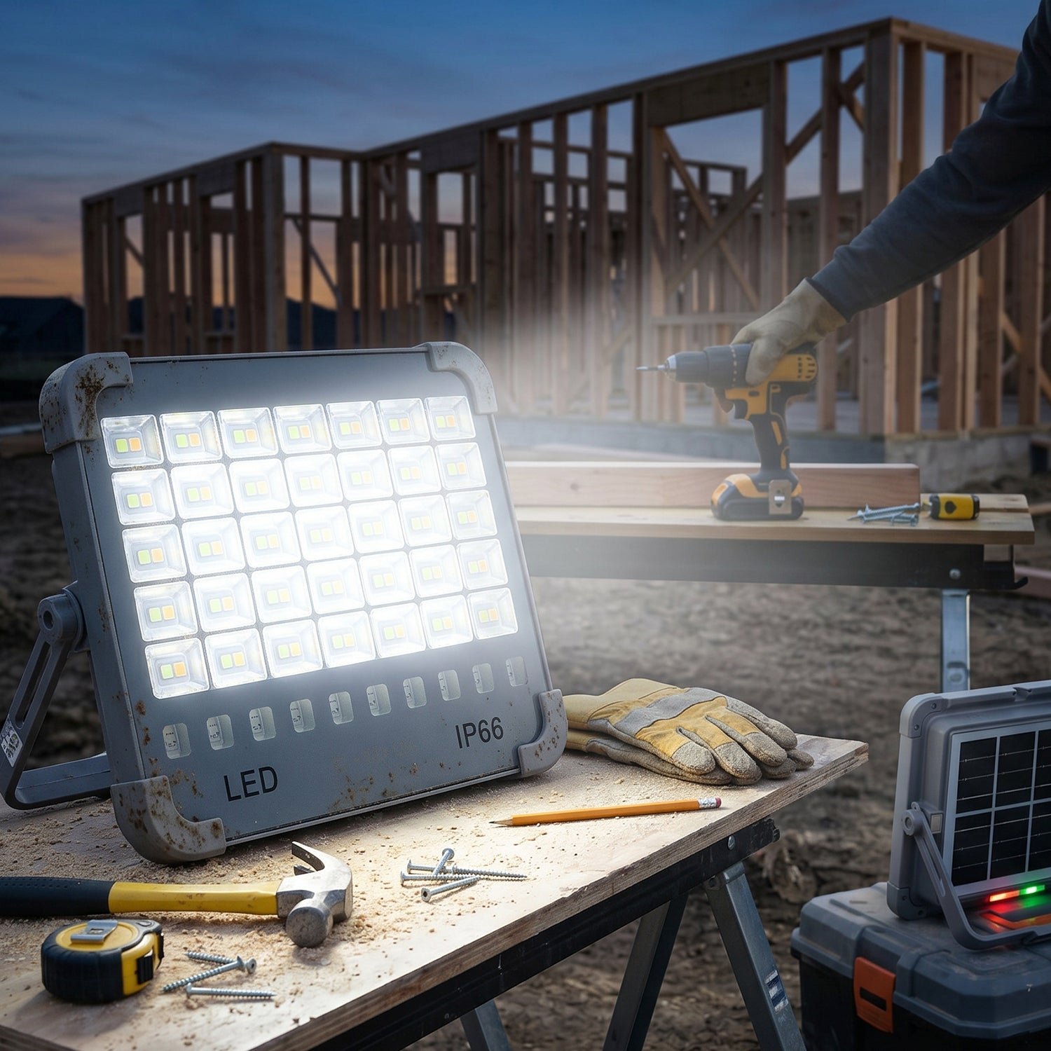 Solar USB Rechargeable LED Flood Light – Waterproof & Portable - Image 4