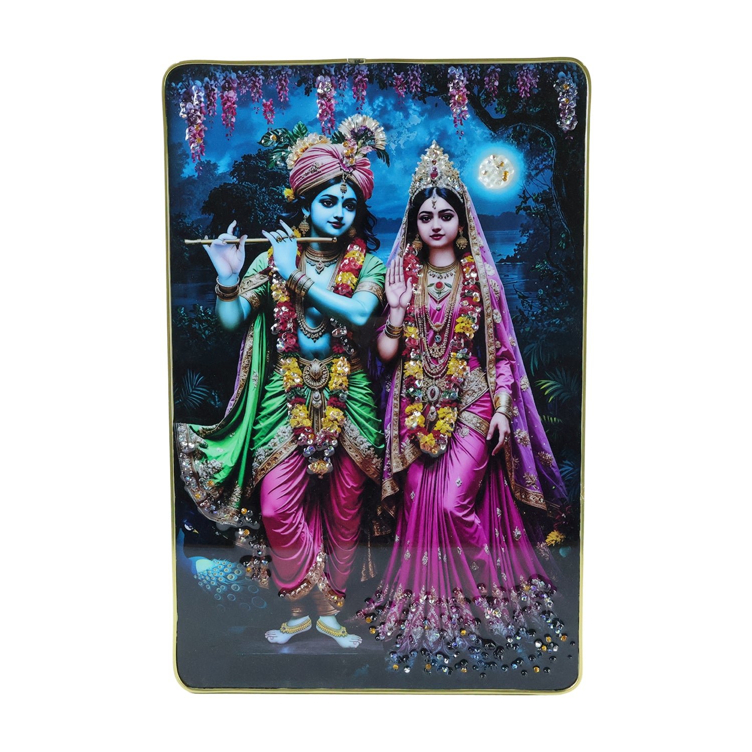 Radha Krishna Wall Frame – Divine Home Decor for Spiritual Spaces - Image 4