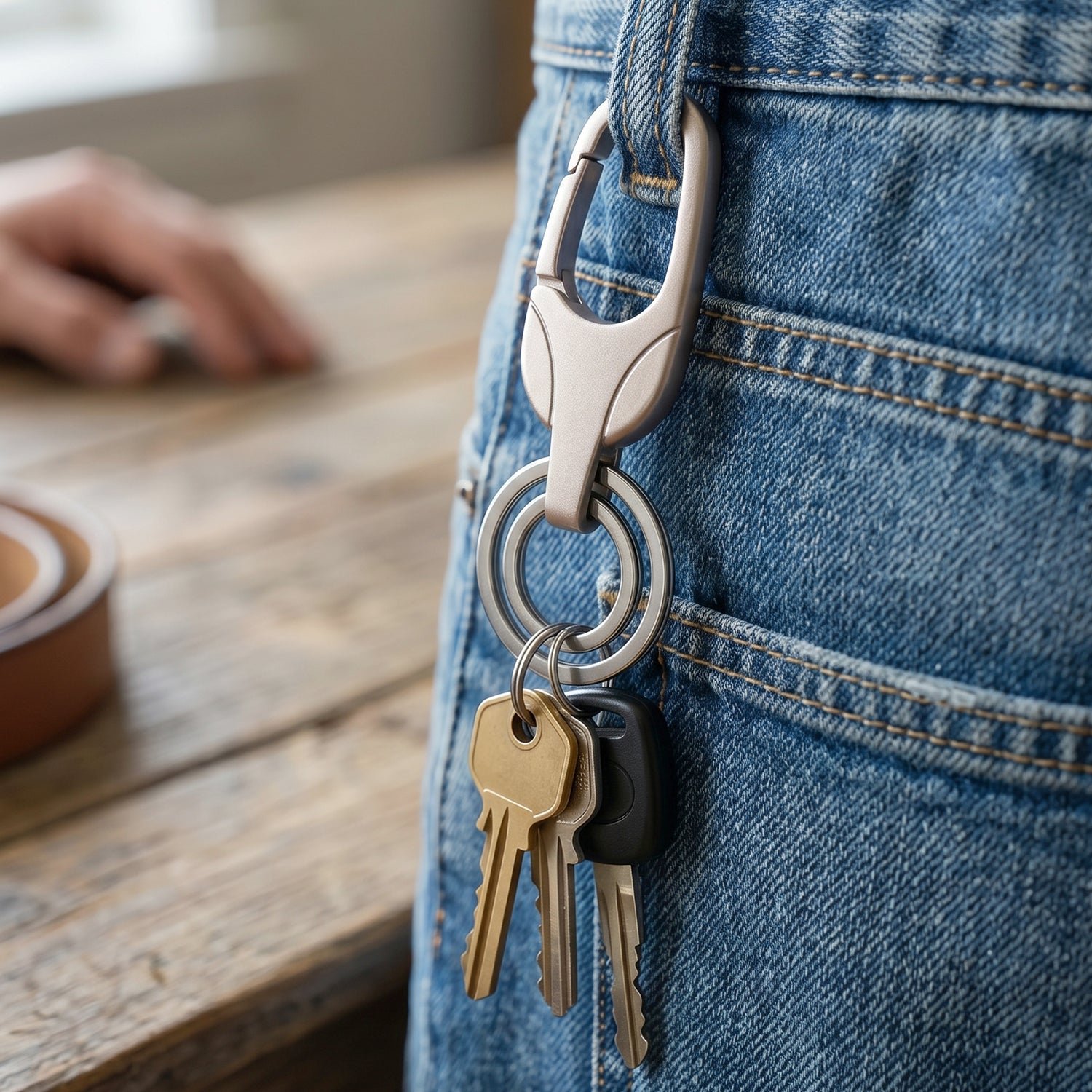 Keychain – Durable Metal with Secure Carabiner Clip for Keys & EDC - Image 5