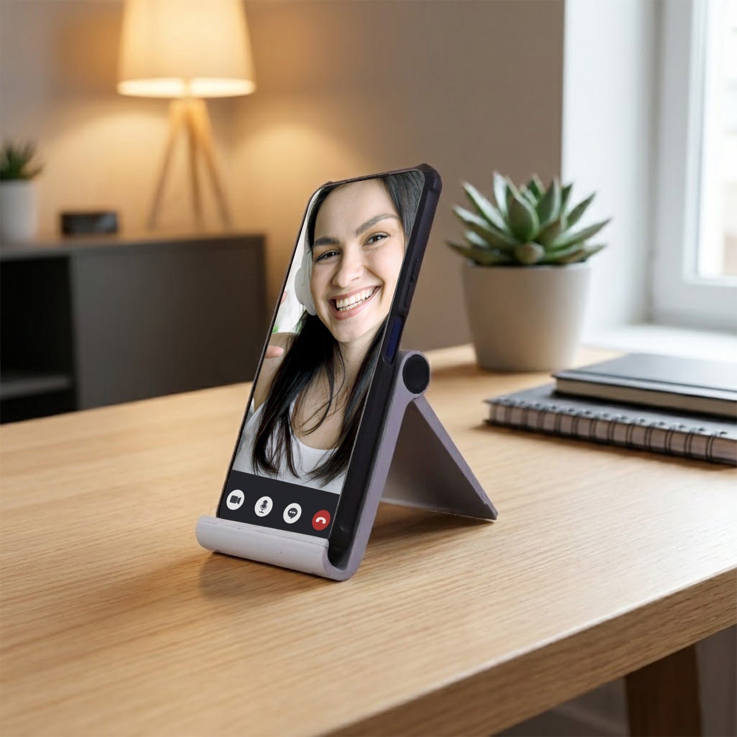Mobile Stand – Foldable Plastic Desktop Holder for Hands-Free Use - Image 3